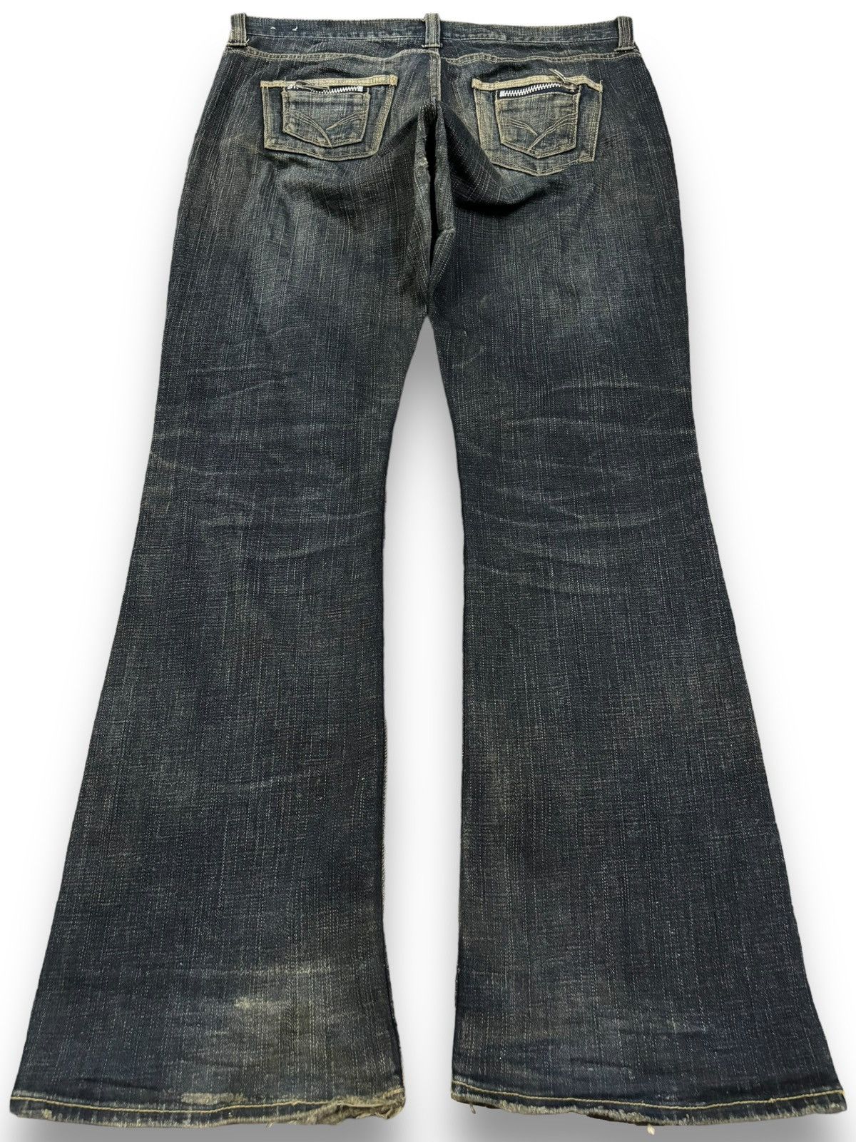 Hysteric Glamour Vintage Japanese Brand Studded Pocket Washed Flare Jeans Size US 33 - 2 Thumbnail