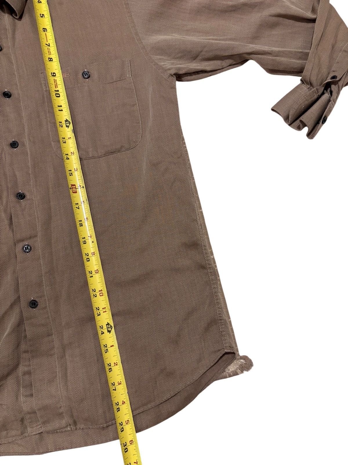 Balenciaga Vintage 90s Balenciaga Khaki Shirt Button Up LS Double B Med Size US M / EU 48-50 / 2 - 9 Thumbnail
