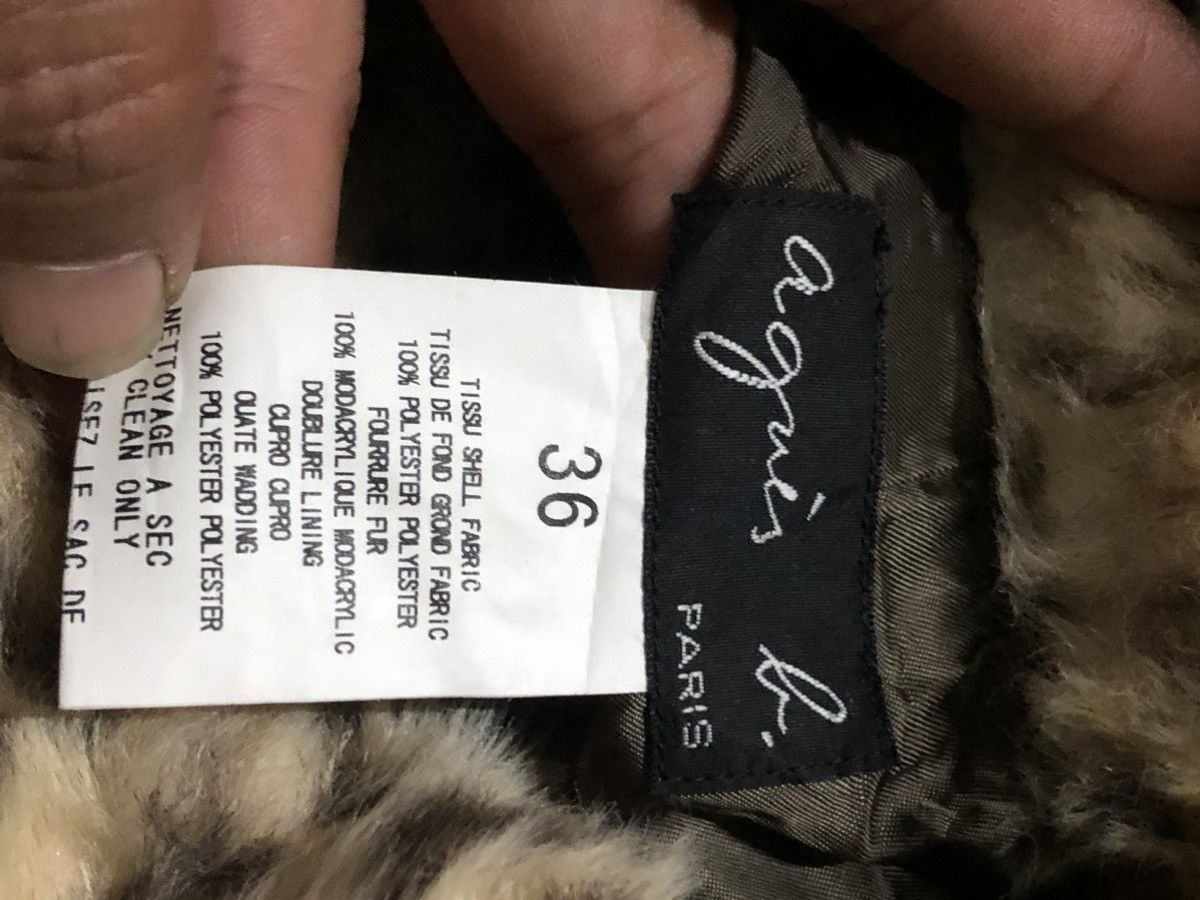 agnes b. Agness B. Leopard Motif Faux Fir Coat Size S / US 4 / IT 40 - 3 Thumbnail