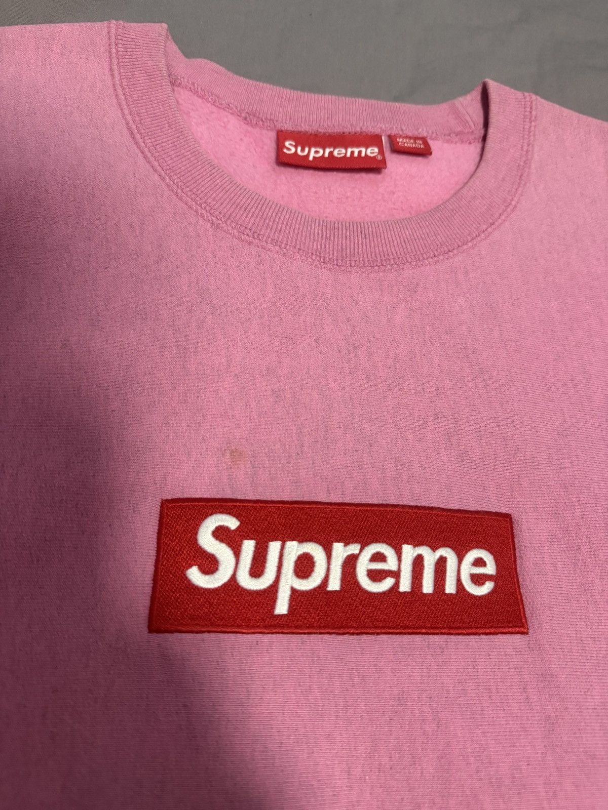 Supreme Supreme fw15 heather pink red on pink box logo crewneck Size US XL / EU 56 / 4 - 2 Thumbnail