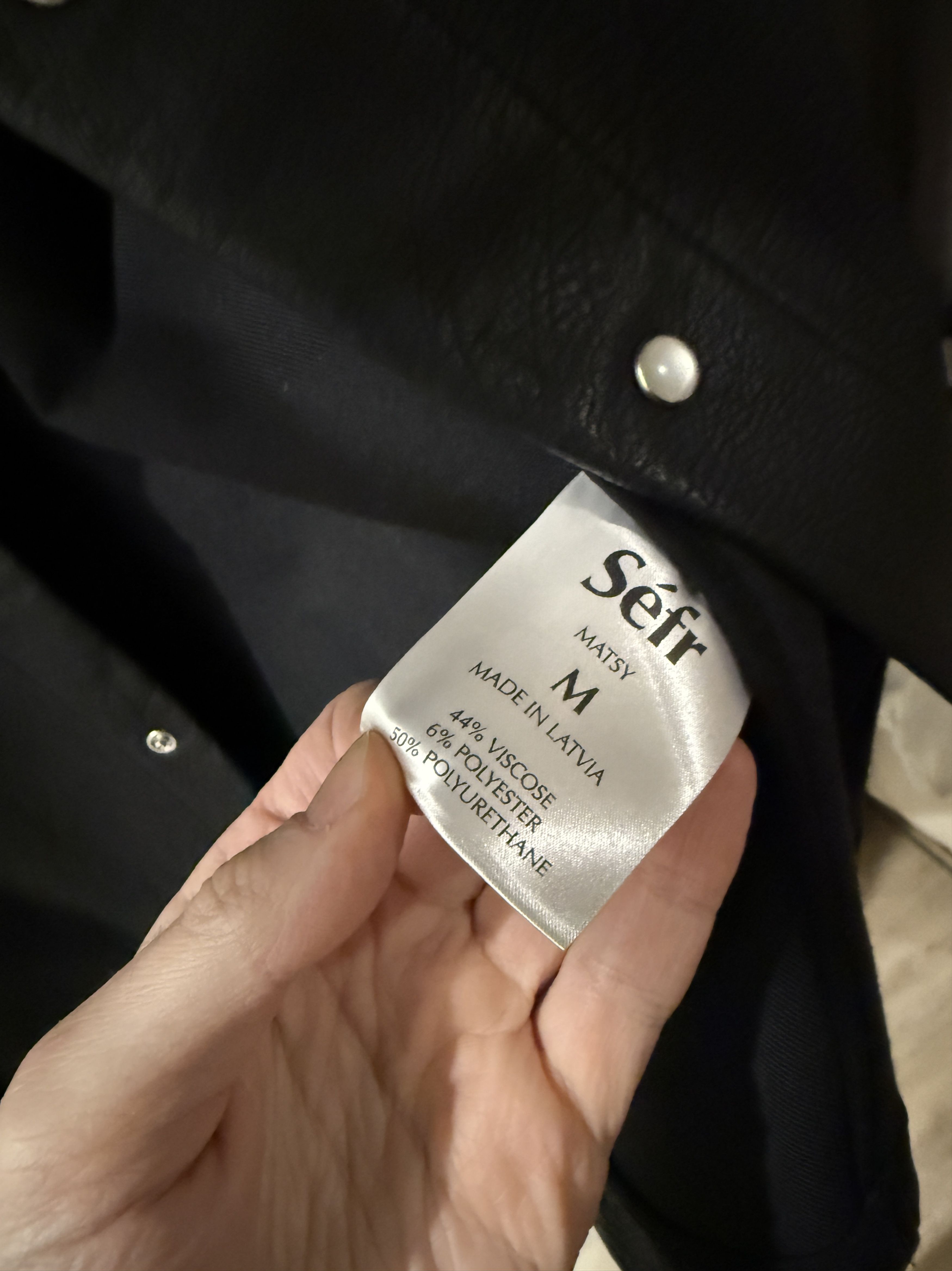 Sefr Sefr Faux-Leather Overshirt Size US M / EU 48-50 / 2 - 4 Thumbnail