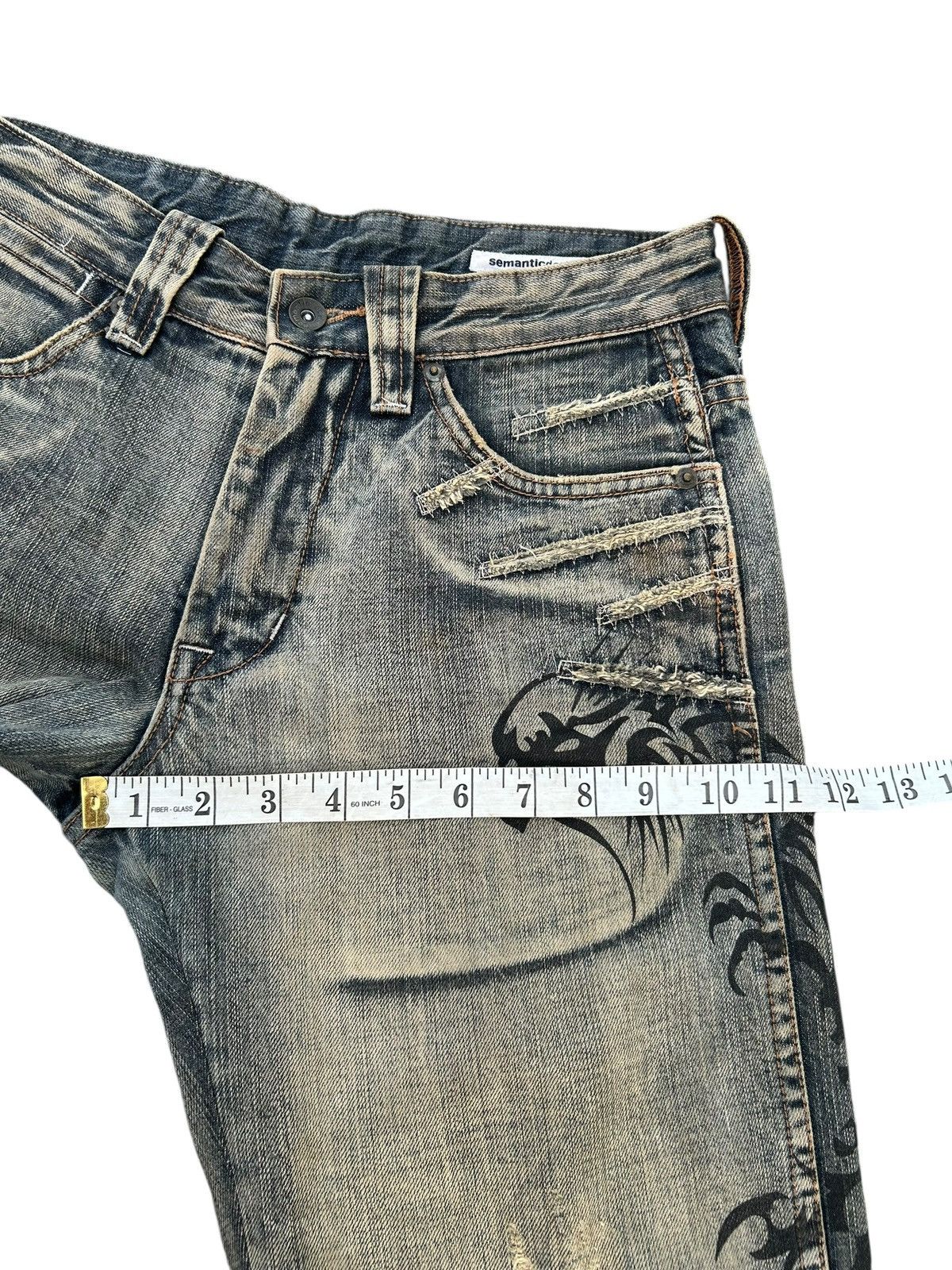 Kapital Flare Semantic design Rusty Faded Distressed Denim Jeans Size US 30 / EU 46 - 20 Thumbnail