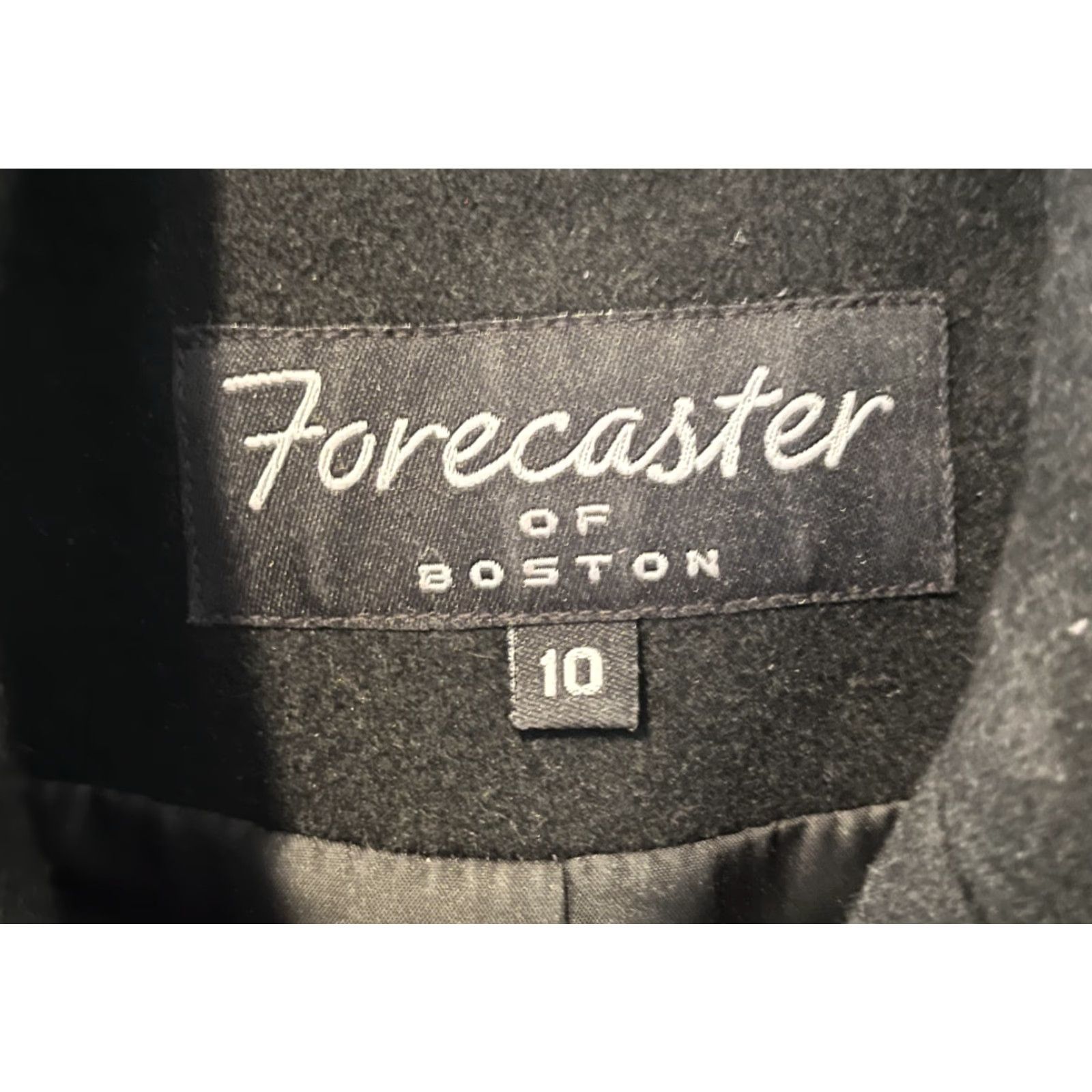 Doublet VINTAGE Forecaster Of Boston Pea Coat Jacket Women 10 Black Wool Double Breasted USA Jacket Size L / US 10 / IT 46 - 4 Thumbnail