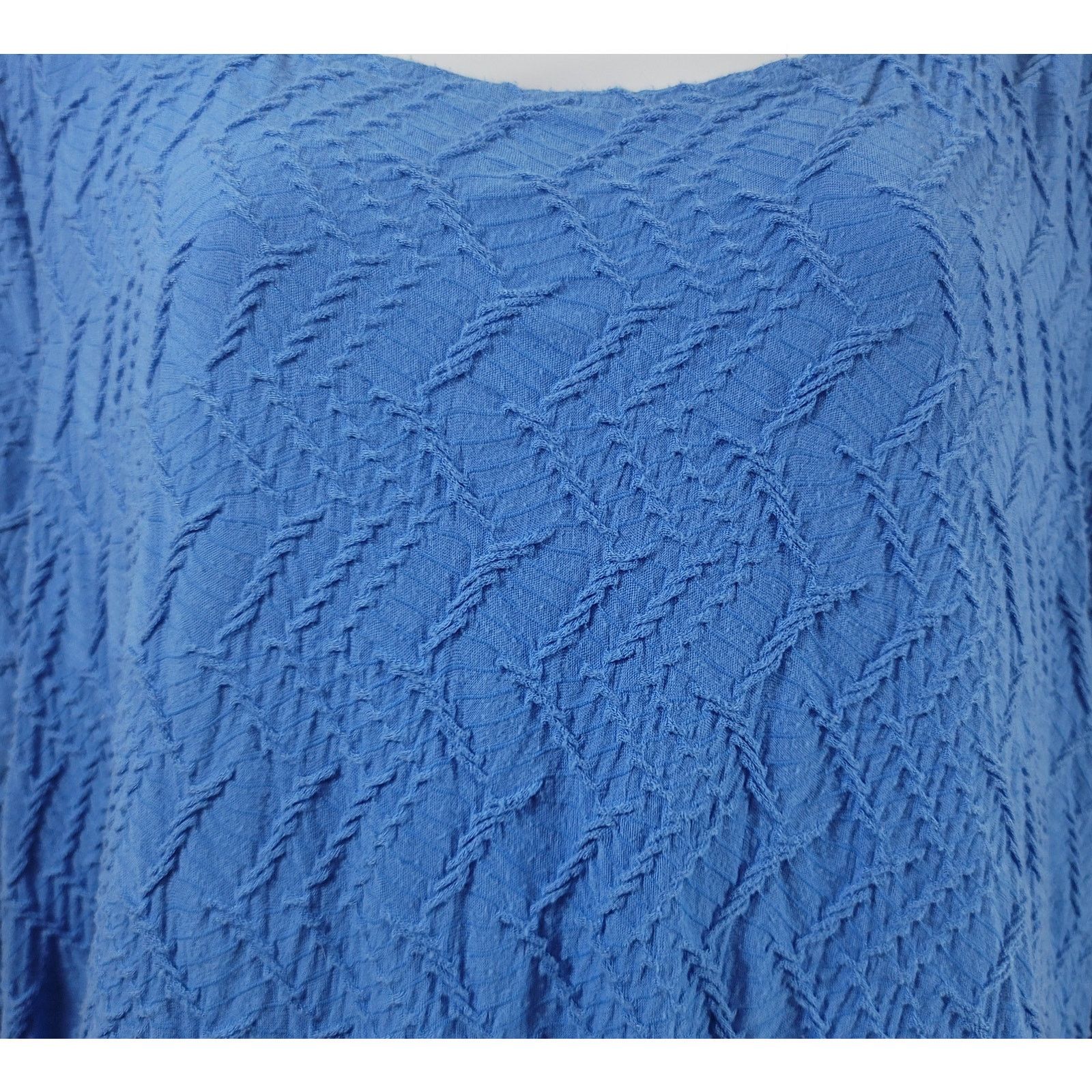 Other Kim Rogers Woman Blue Raised Material Design Top 2X Plus Size XXL / US 16-18 / IT 52-54 - 5 Thumbnail