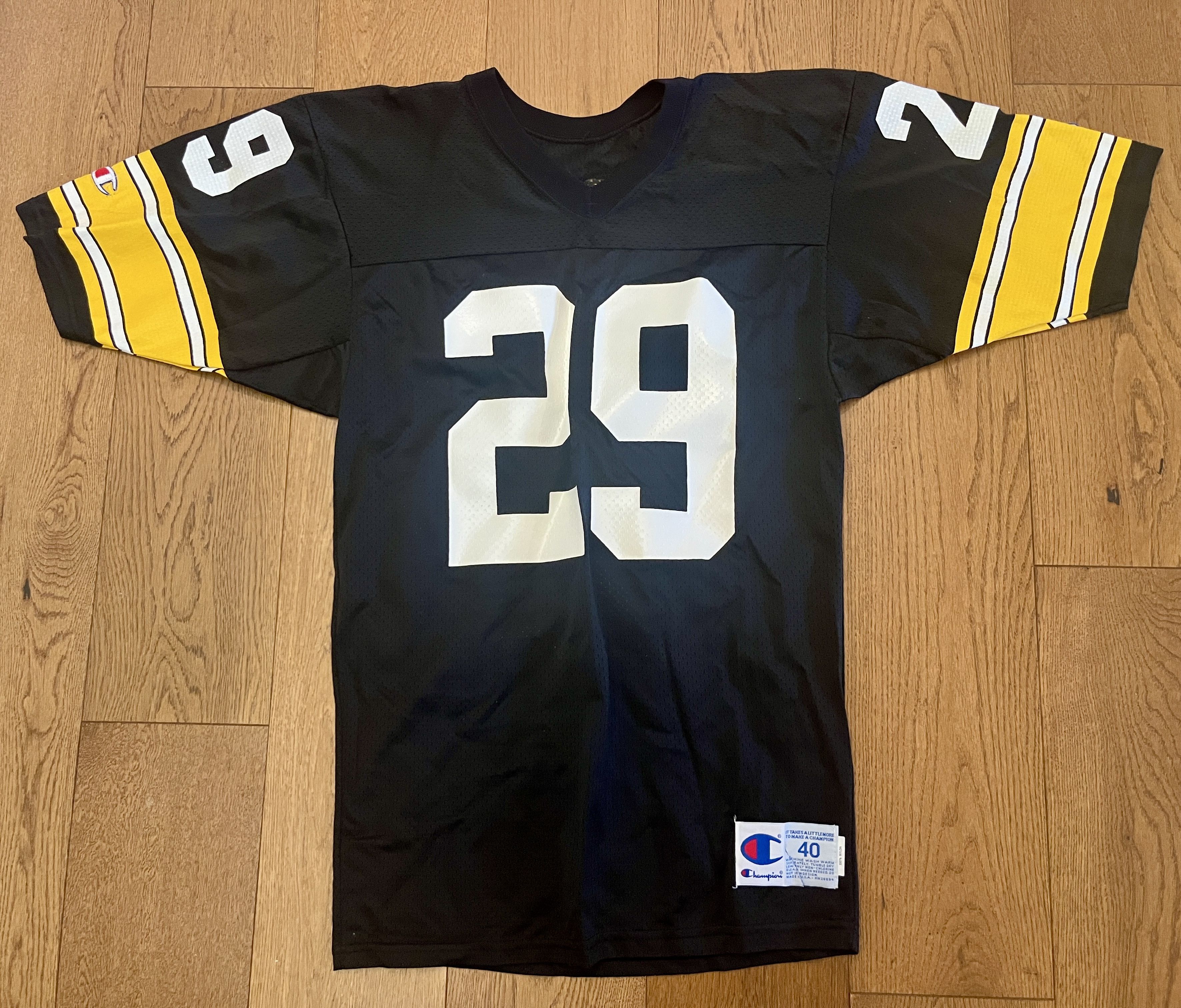 Champion Steelers 90s Vintage Barry Foster Signed Jersey & Ball Set Size US M / EU 48-50 / 2 - 7 Thumbnail