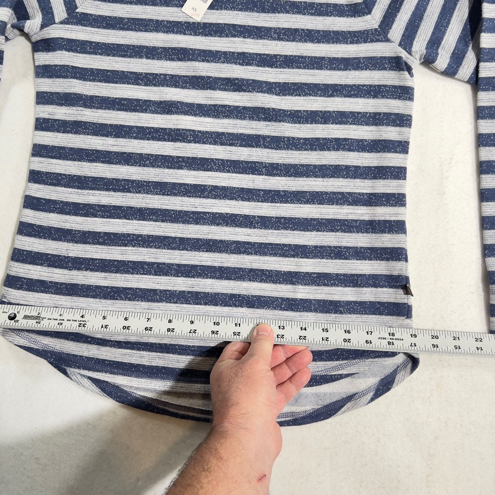 Robert Talbott T by Talbots Sweater Woman XS Boat Neck Blue Grey Stripe Size XS / US 0-2 / IT 36-38 - 11 Thumbnail