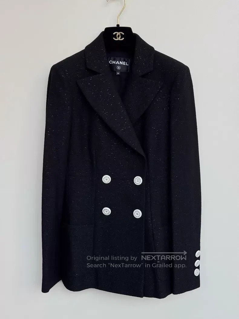 Chanel Chanel Cruise Series Black Flash Double-breasted Suit Jack Size XXS / US 00 / IT 34 - 1 Thumbnail