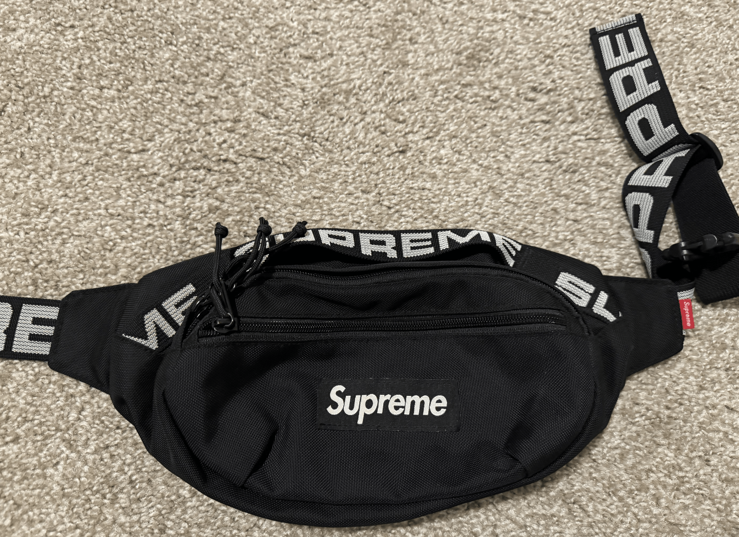 image of Supreme Waist Bag in Black, Men's