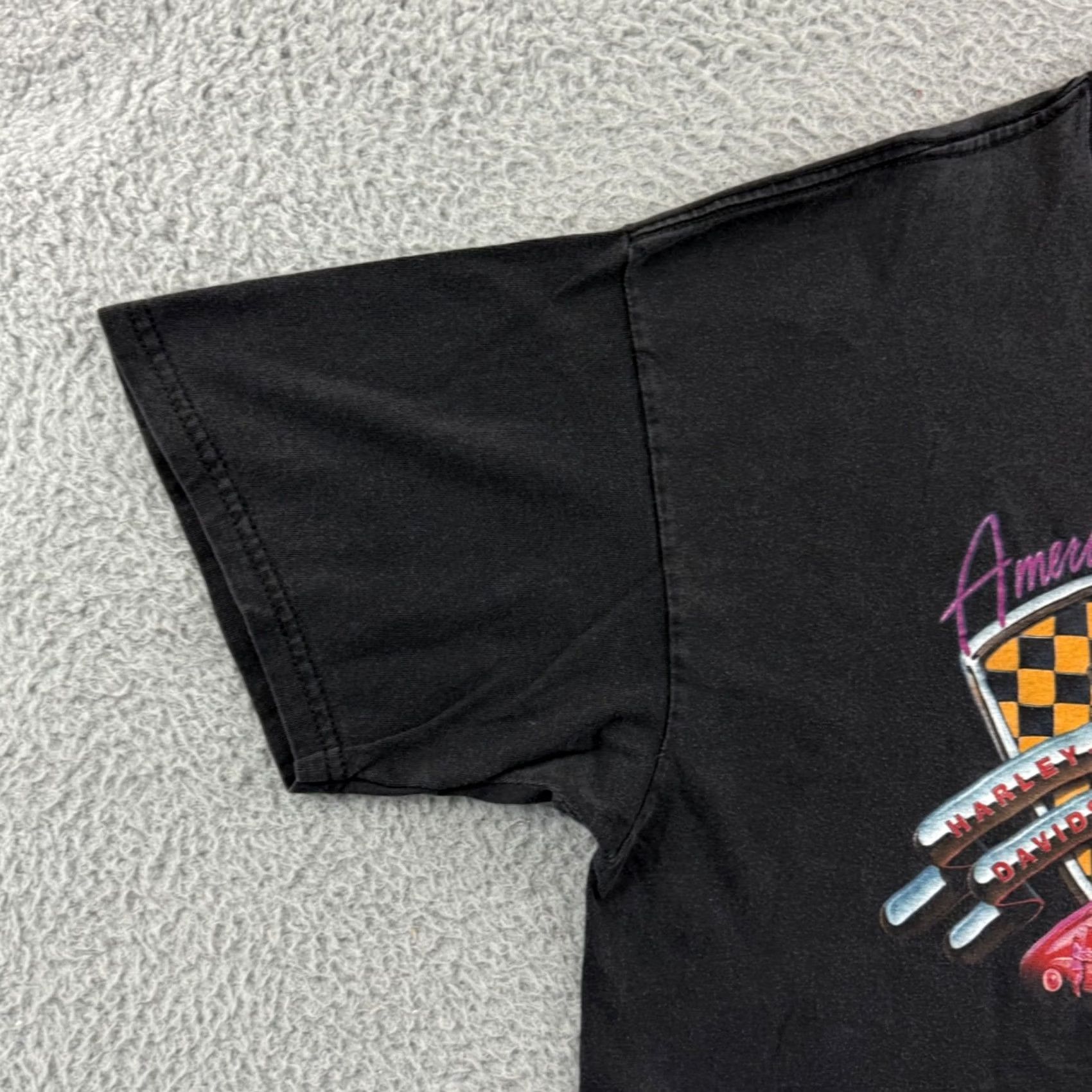 Harley Davidson VINTAGE Harley-Davidson Shirt Mens XL Black Biker Short Sleeve 90s Motorcycle Graphic Print Logo Size US XL / EU 56 / 4 - 4 Thumbnail