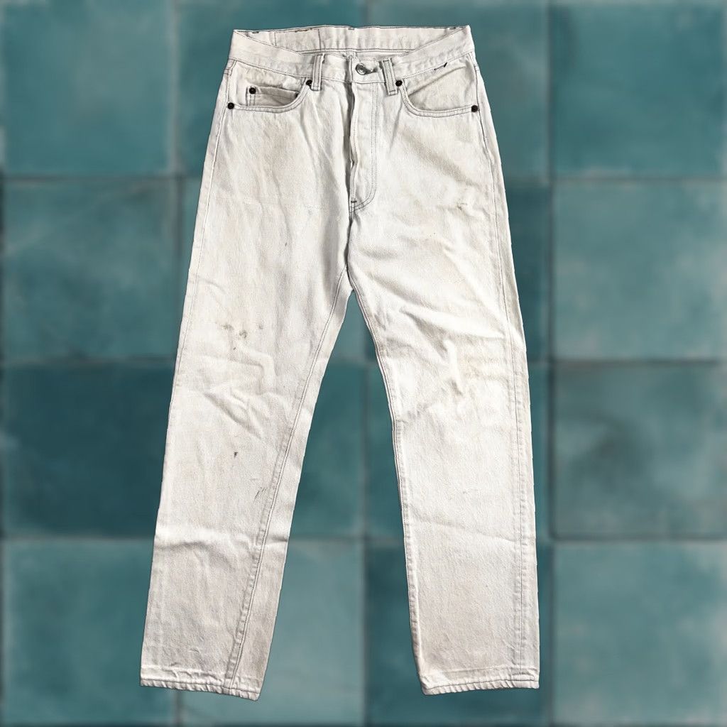 Levi's Levi's 501 Jeans Vintage 80s USA Straight Leg White Medium Wash 29x30 Men's Regular Mountain 90s Theme Results Size US 29 - 1 Thumbnail