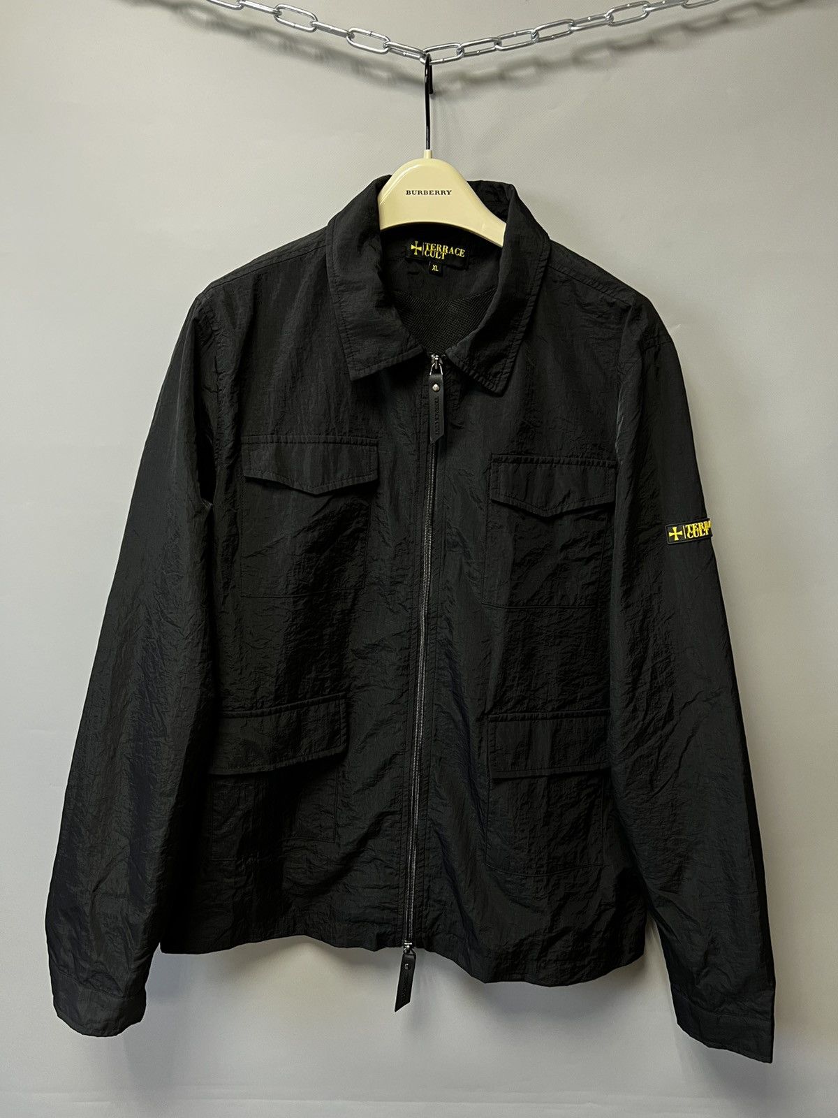 Designer Nylon Overshirt Jacket Black Terrace Cult Size US XL / EU 56 / 4 - 1 Thumbnail