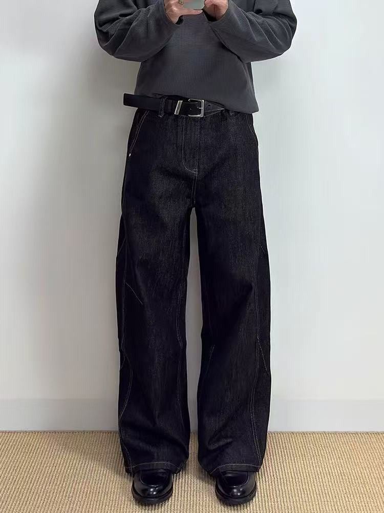 Japanese Brand American retro men's loose casual straight wide-leg jeans Size US 32 / EU 48 - 4 Thumbnail