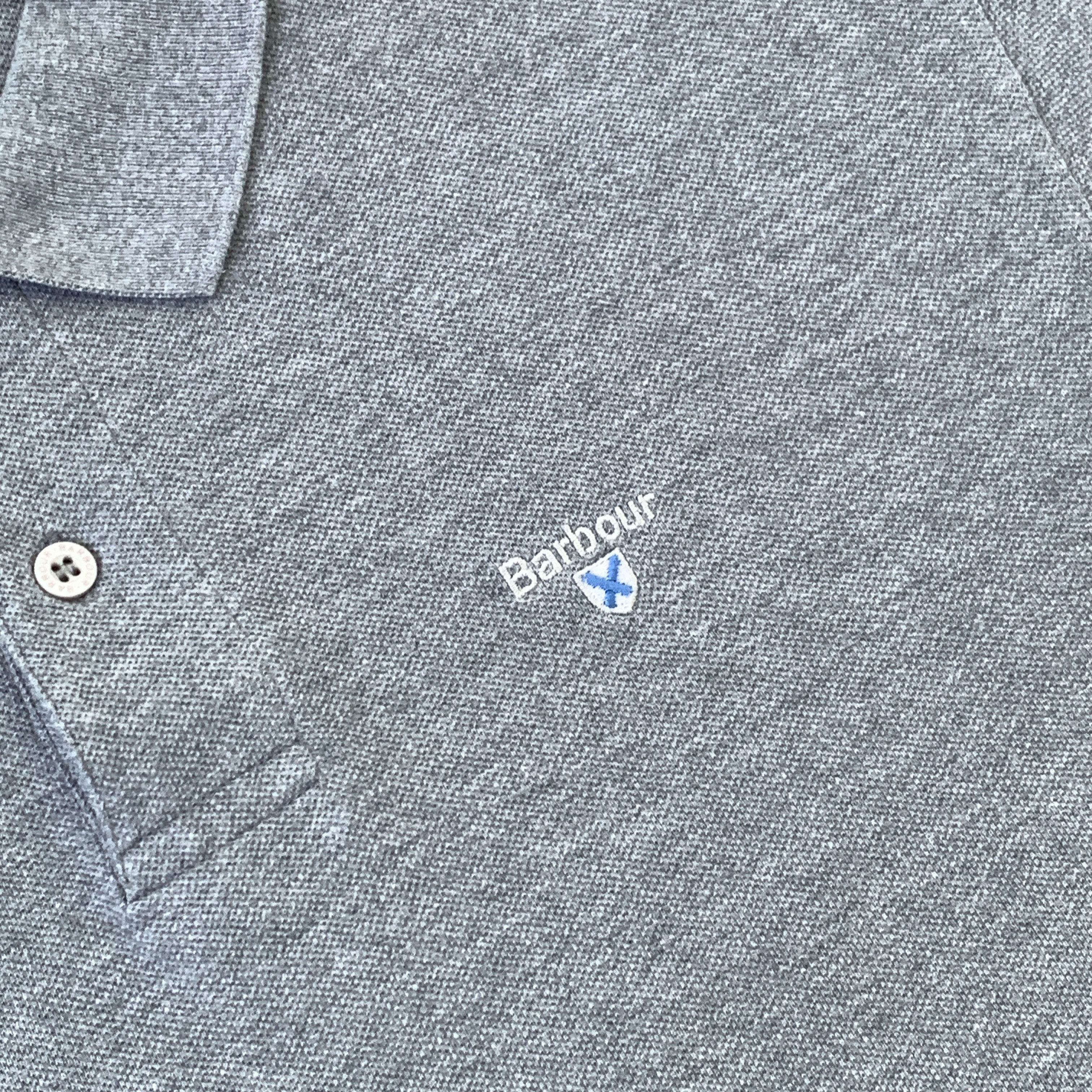 Barbour Barbour Grey Polo Icon Tee Shirt Size US L / EU 52-54 / 3 - 5 Thumbnail