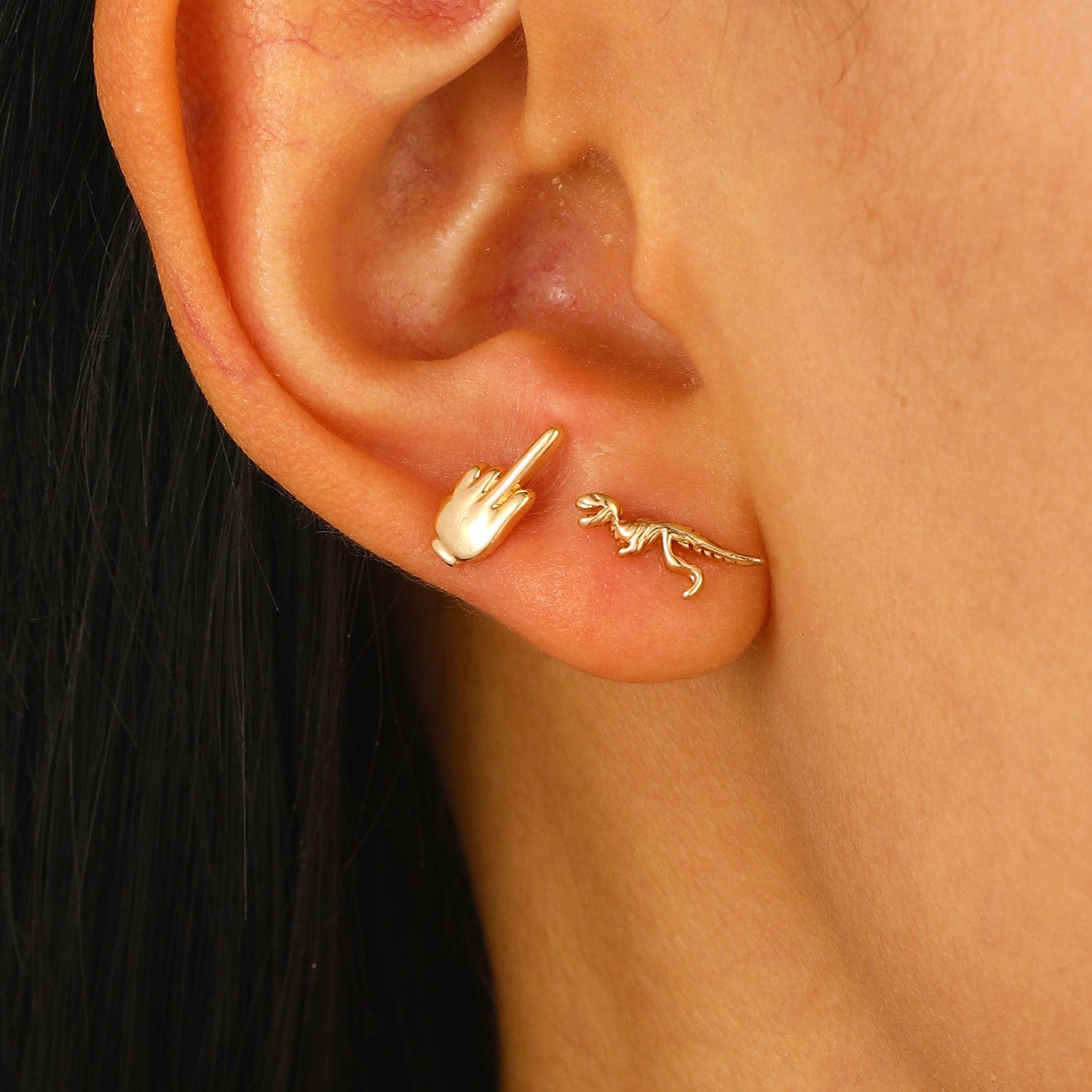 Jewelry Matchless Earrings One Pairs Chrome Jewelry Size ONE SIZE - 1 Thumbnail