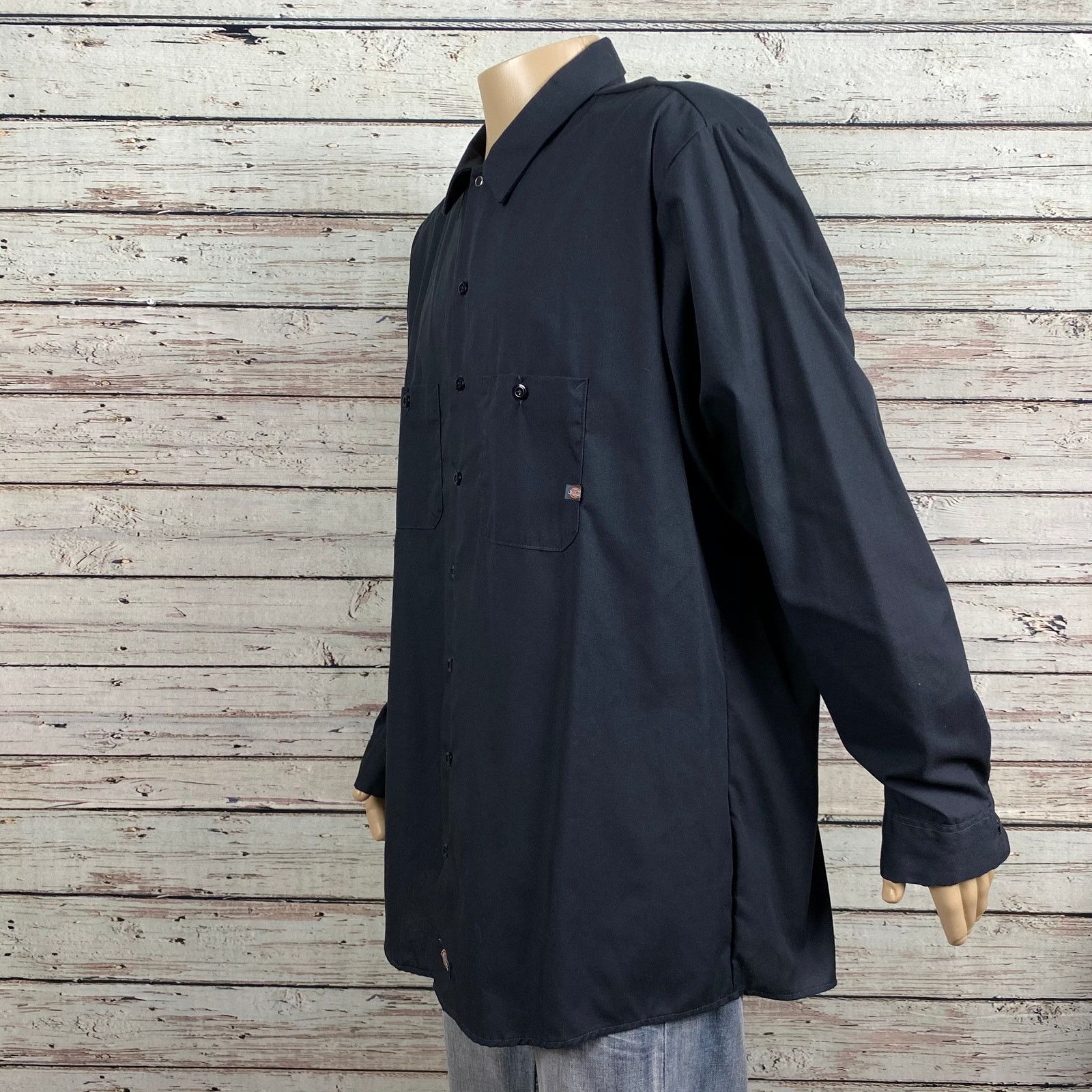 Dickies Dickies Work Wear Dark Gray Button Up Long Sleeve Shirt 2XLT Size US XXL / EU 58 / 5 - 3 Thumbnail