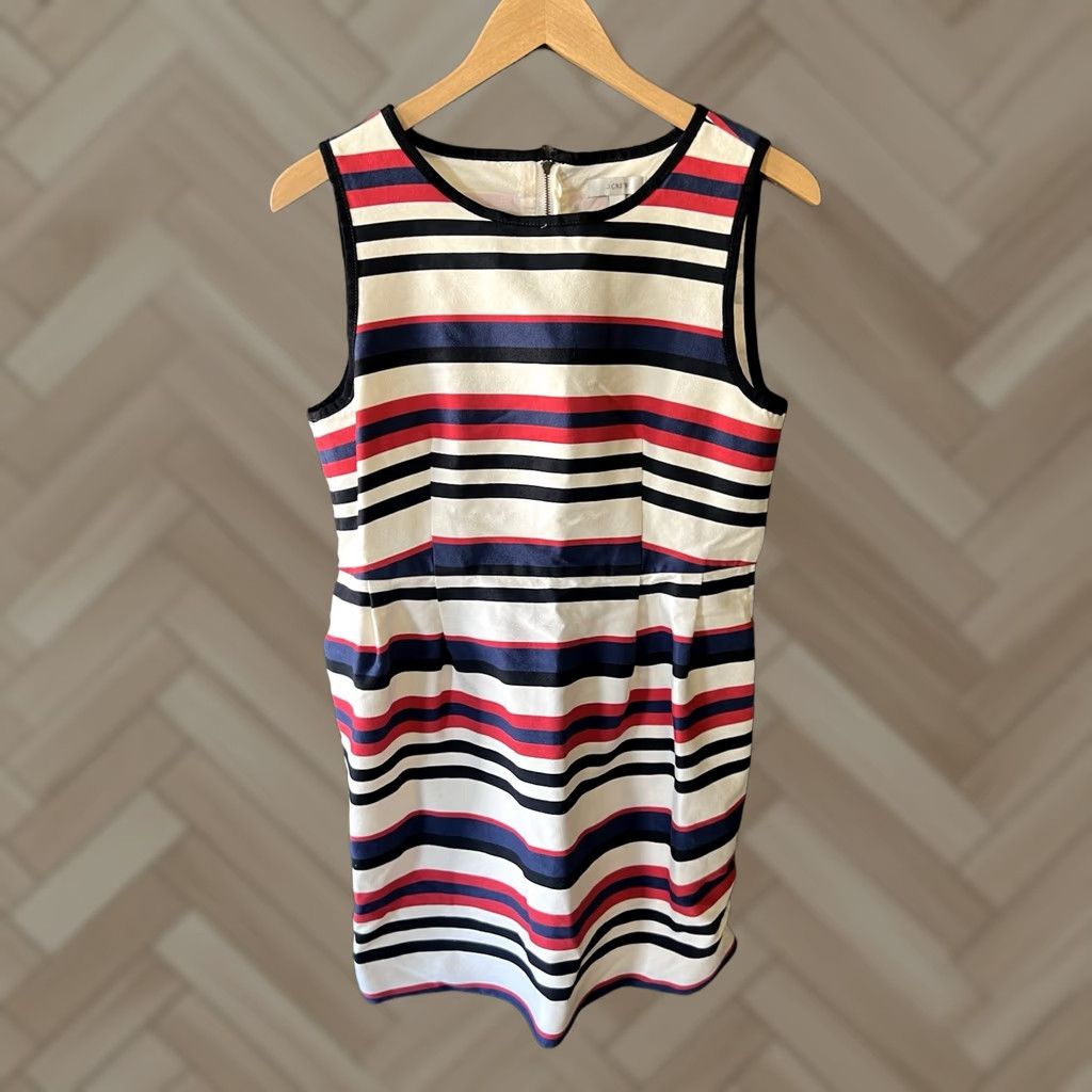 J.Crew J. Crew Womens Multicolor Striped Short Slip Dress Size 12 Size 34" / US 12 / IT 48 - 1 Thumbnail