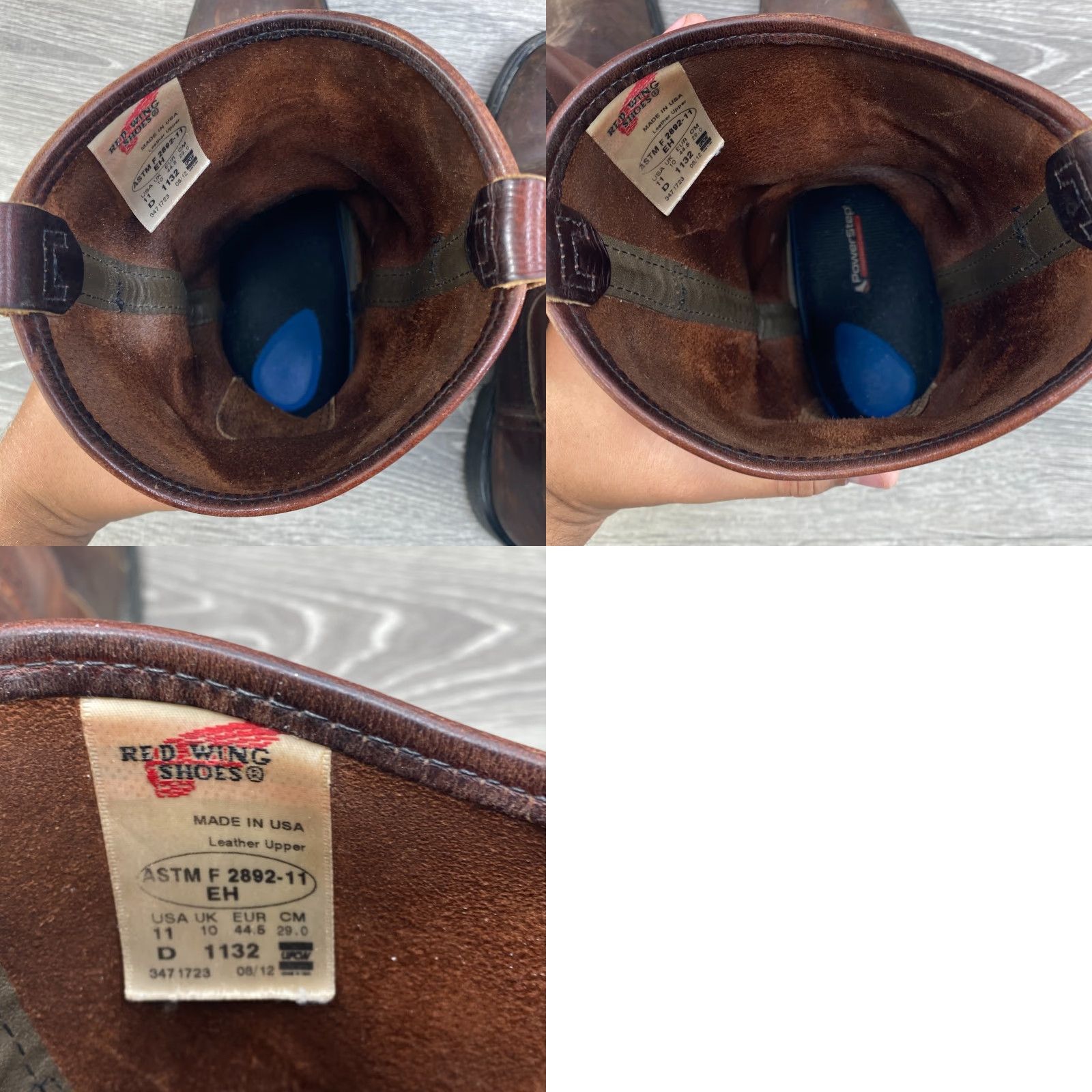 Red Wing VINTAGE Red Wing Pecos Boots Mens 11 Brown Leather Pull On Round Toe Supersole Work 1132 - Made in the USA - Western style Mens Boots Size US 11 / EU 44 - 8 Thumbnail