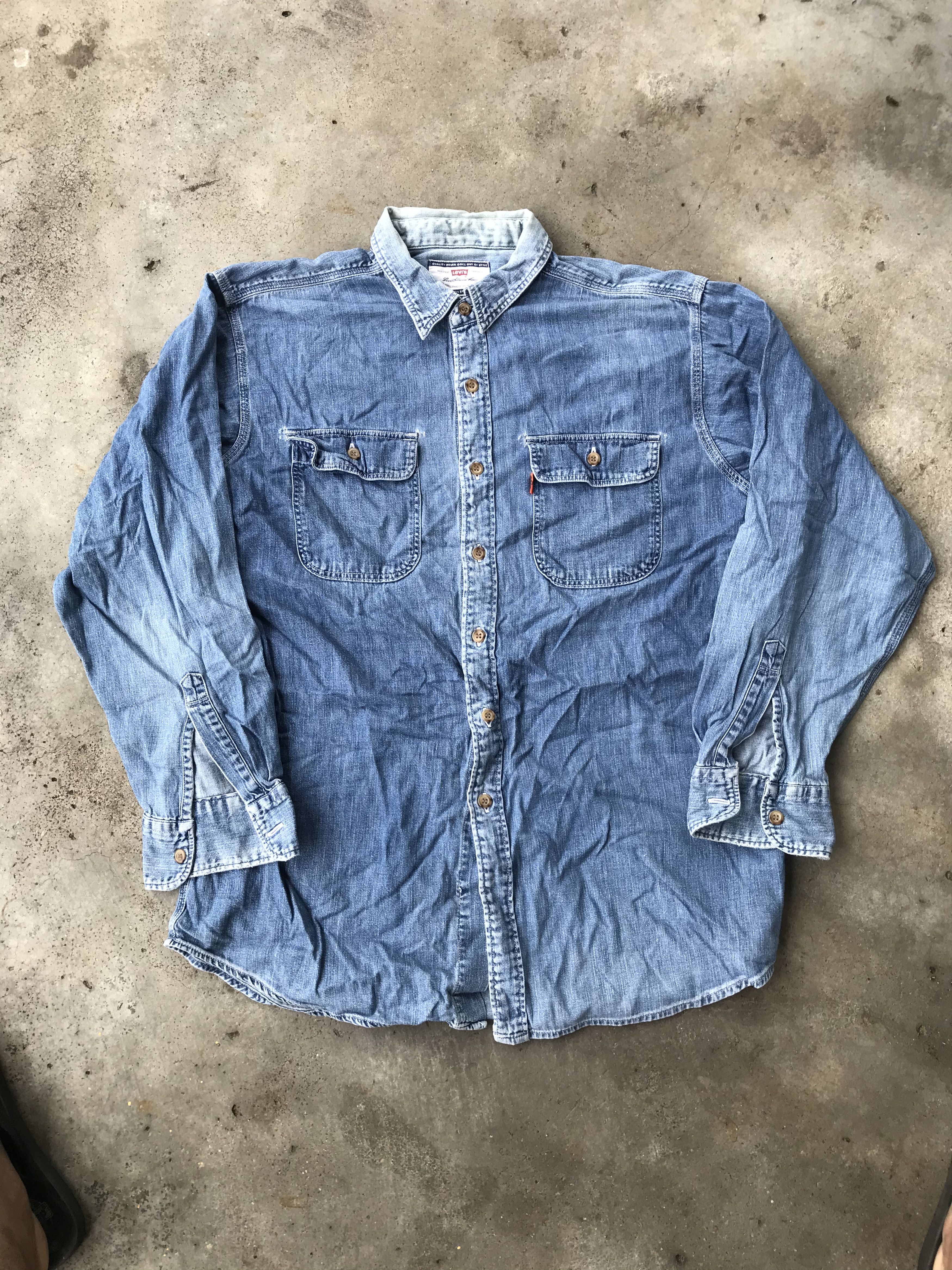 Levi's Vintage Levis orangetag denim shirts Size US L / EU 52-54 / 3 - 1 Thumbnail