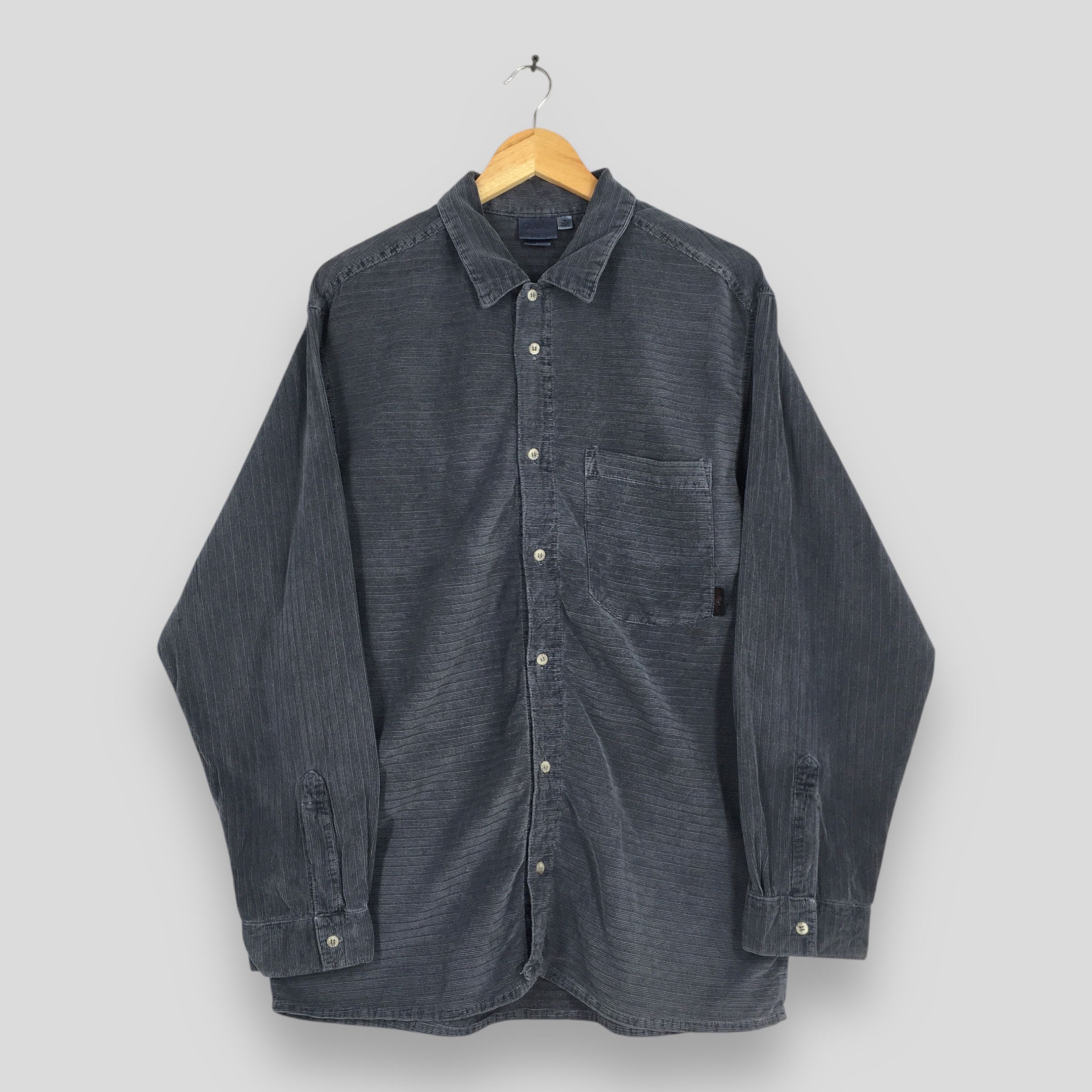 Gramicci Vintage 90s Gramicci Usa Gray Stripes Shirt Medium Size US M / EU 48-50 / 2 - 1 Thumbnail