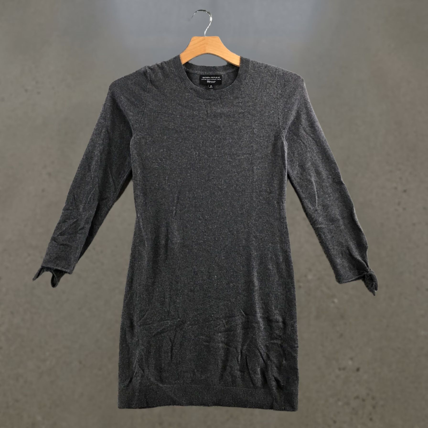 banana republic grey sweater dress Banana Republic XS Gray Cashmere Knit Long Sleeve Wool Womens cotton on maxi dress