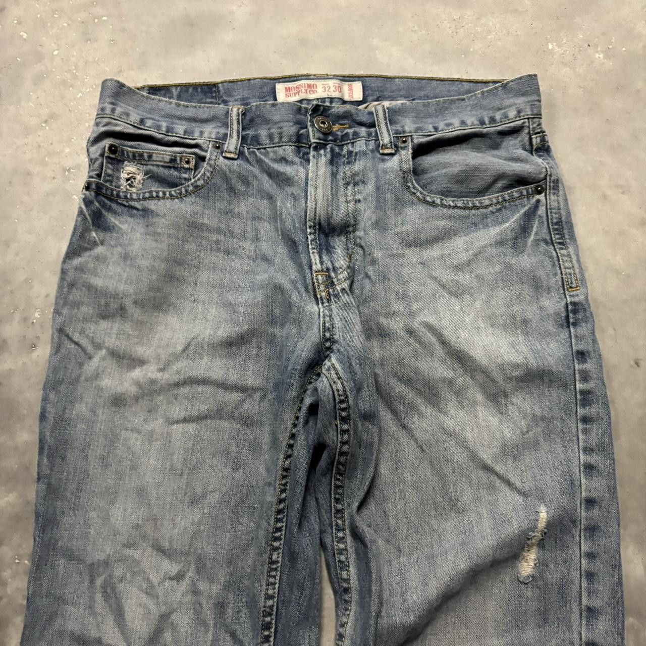 Japanese Brand × Vintage Crazy Vintage Y2K/2000s Grunge Medium Wash Bootcut Skater Denim Jeans! Size US 32 / EU 48 - 5 Thumbnail