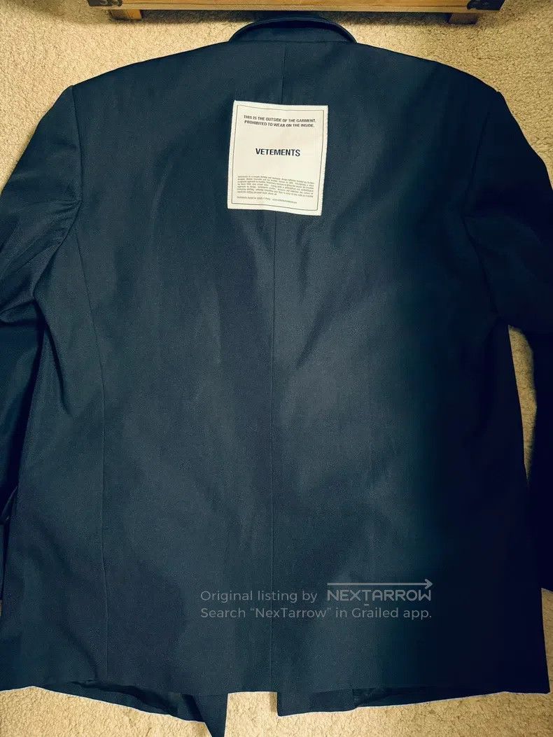 Vetements Vetements Deep blue silhouette back patch jacket Size US XS / EU 42 / 0 - 2 Thumbnail