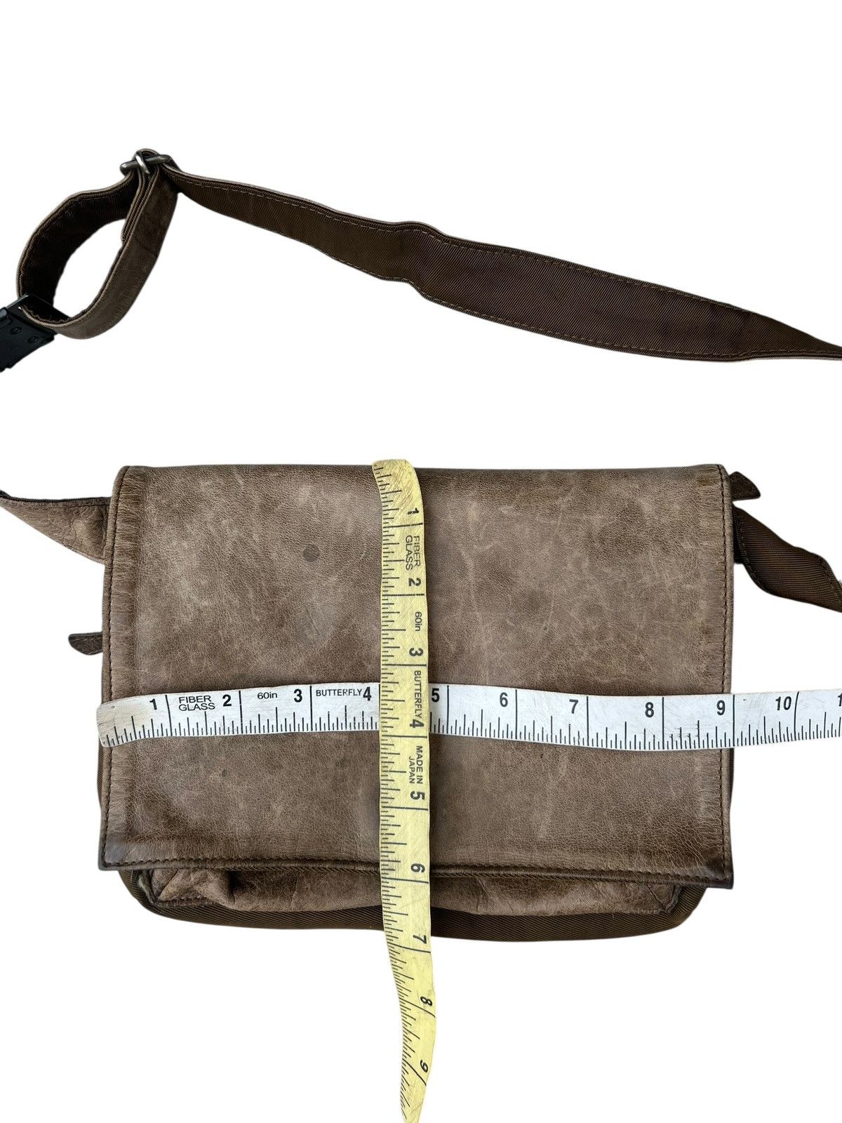 Vintage B. Stuff Japan Patina Leather Hybrid Bag
