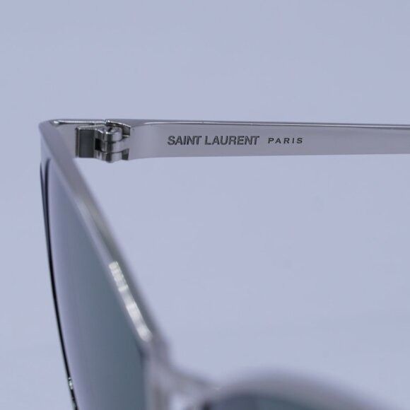 Saint Laurent Paris Saint Laurent SL409 003 Sunglasses Silver/Black Cat Eye Size ONE SIZE - 2 Thumbnail
