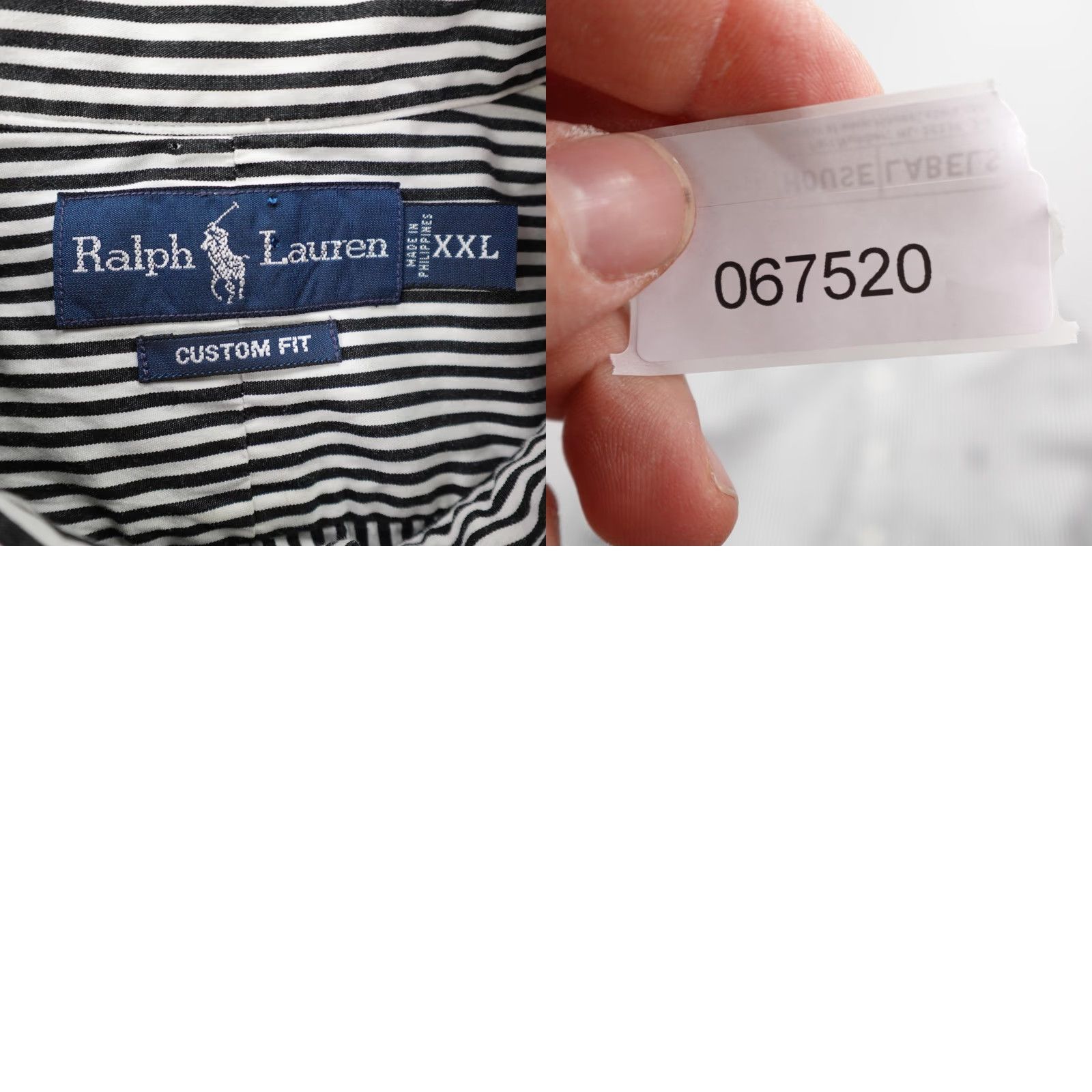 Ralph Lauren VINTAGE Ralph Lauren Shirt Mens 2XL Black White Stripes Custom Fit Button Up Shirt Size US XXL / EU 58 / 5 - 8 Thumbnail