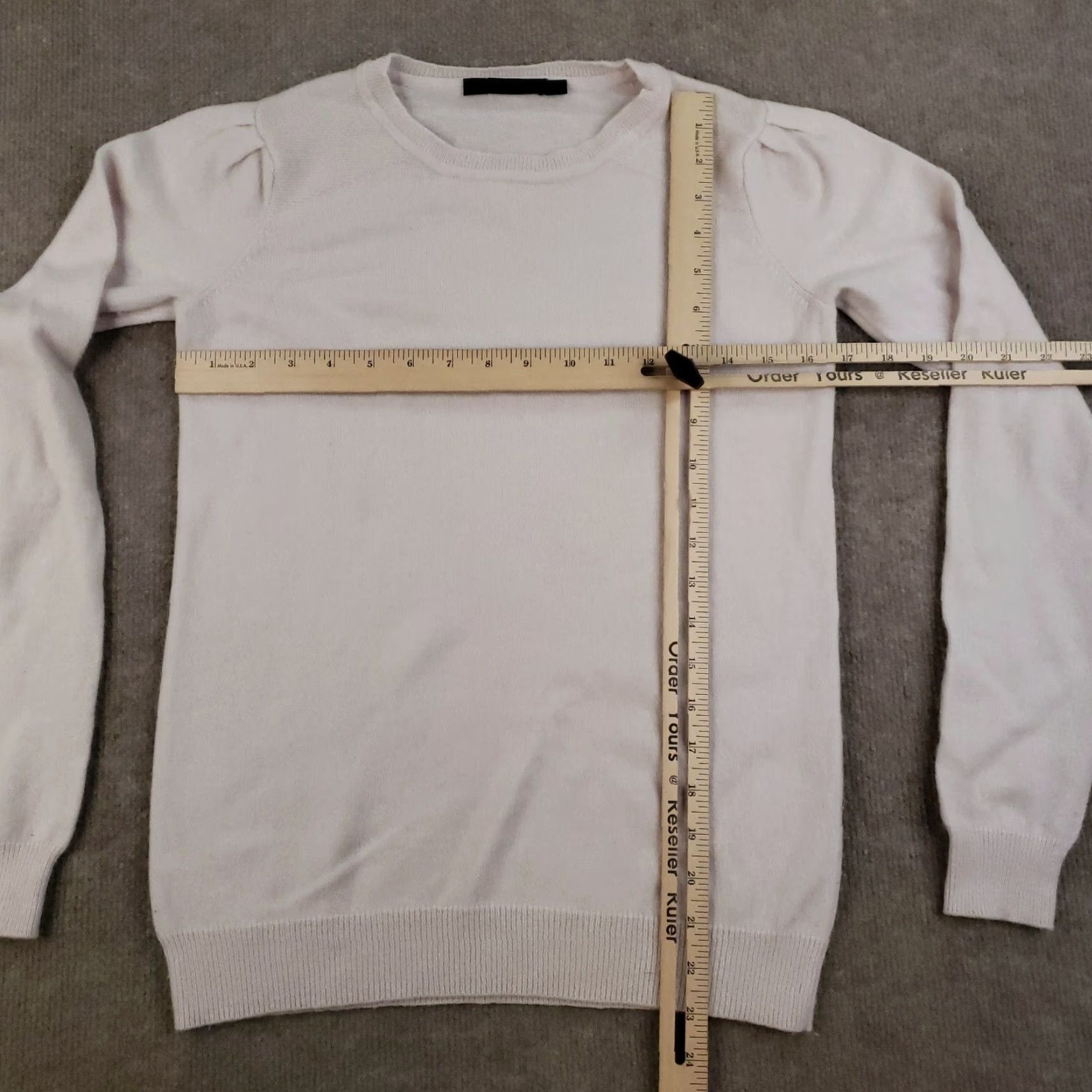 Vintage Raffi Sweater Womens Small Beige Crew Neck Pullover Long Sleeve Lightweight Size S / US 4 / IT 40 - 2 Thumbnail