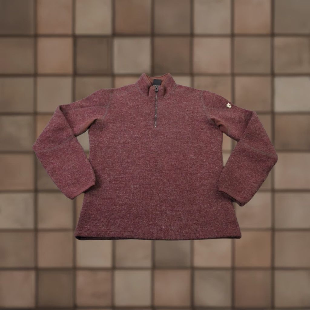 Vintage Kuhl Mens Sweater S Red Wool Fleece Pullver? 1/4 Zip Thermal Hiking Outdoor Mock Neck - Shirt, Mens, Red, 1/4 Zip, Thermal, Wool, Pullover Size US S / EU 44-46 / 1 - 1 Thumbnail