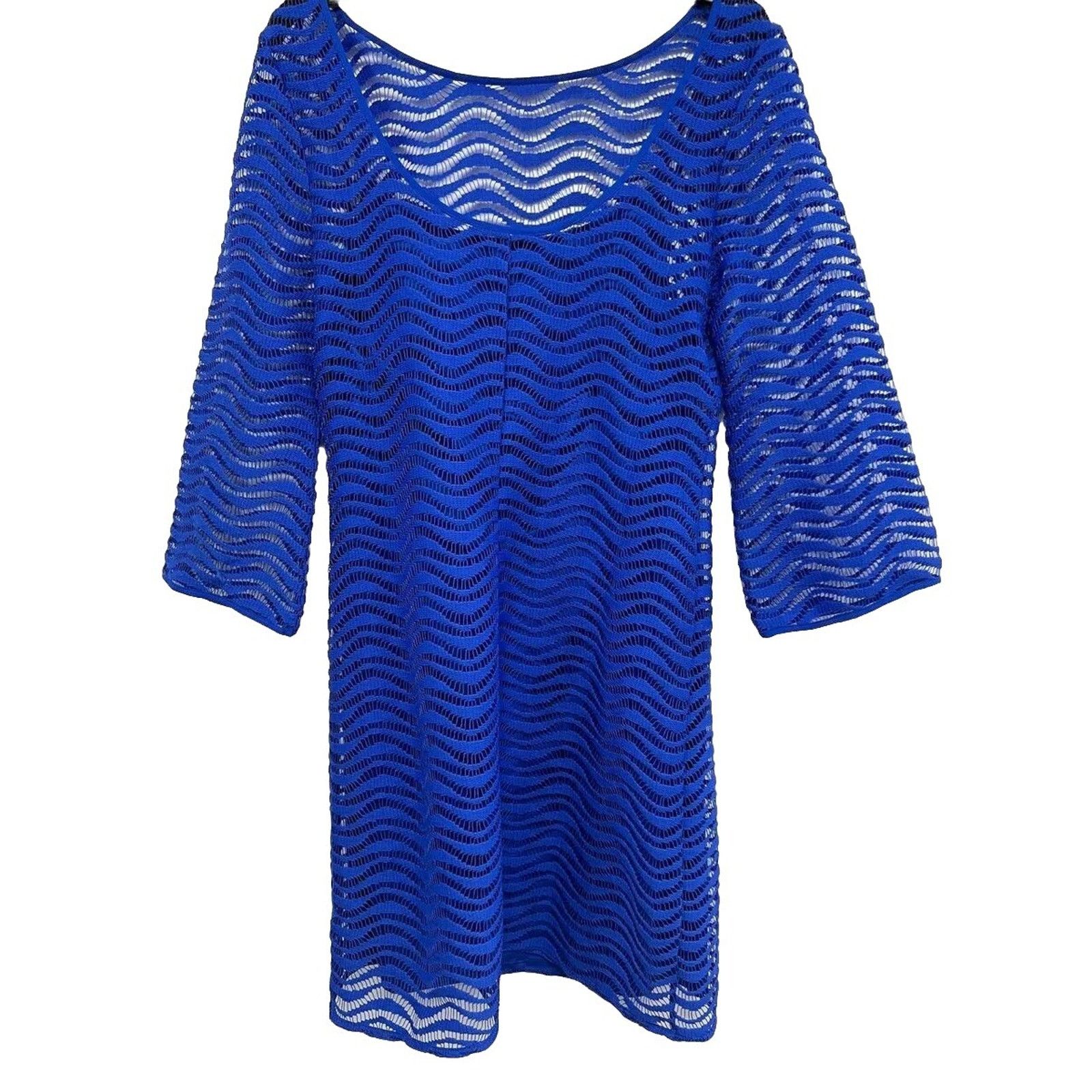 LILLY PULITZER TOPANGA DRESS SAPPHIRE WAVEY Size M A000022