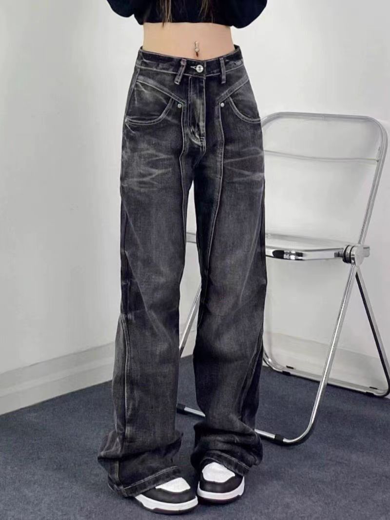Japanese Brand × Jean Street vintage straight Y2K micro flare baggy jeans Size US 34 / EU 50 - 3 Thumbnail