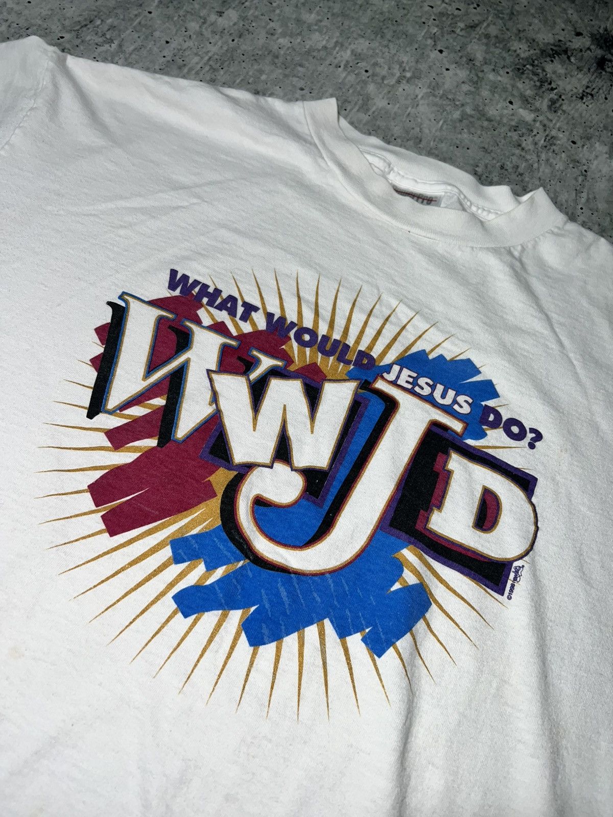 Other Vintage 1998 WWJD Graphic Tee Size US XL / EU 56 / 4 - 2 Thumbnail
