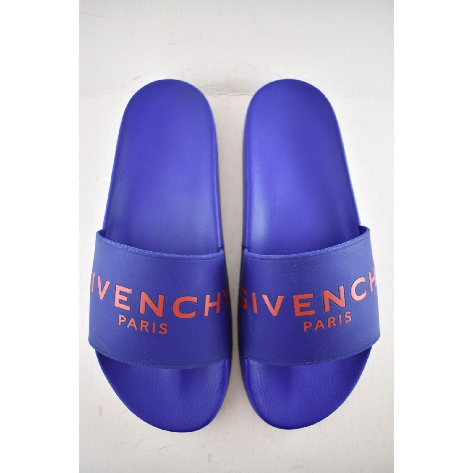 Givenchy Givenchy Paris Blue Red Logo Rubber Pool Slide Sandal 44 11 Size US 11 / EU 44 - 8 Thumbnail