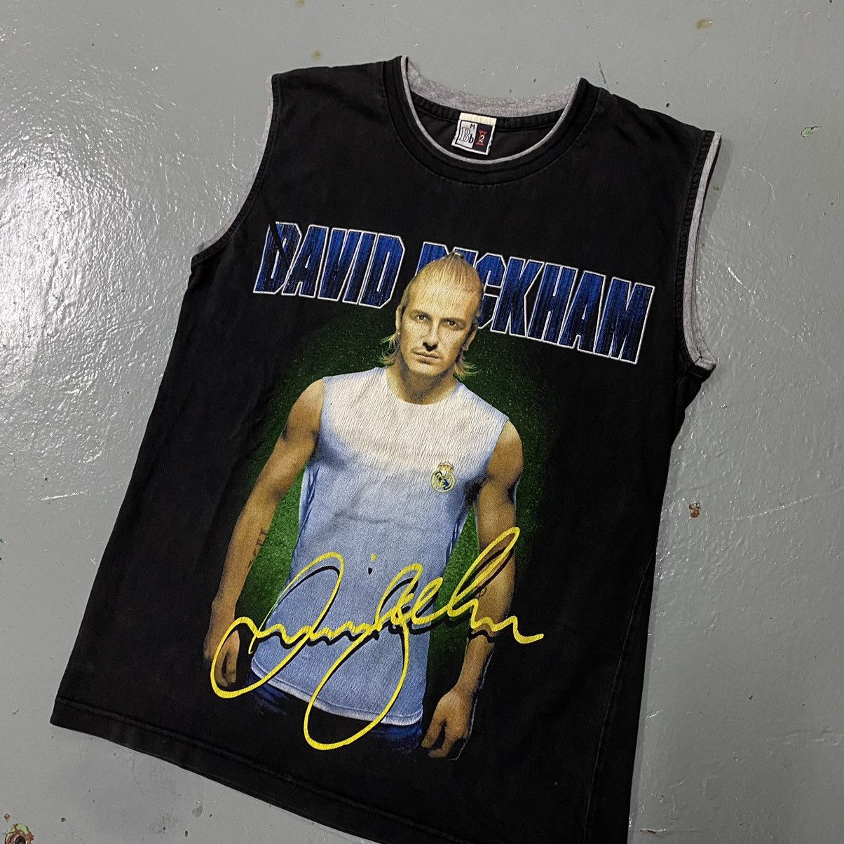 David Beckham × Vintage Vintage Y2K David Beckham Rap Tees Tank Top Football Shirt Size US S / EU 44-46 / 1 - 1 Thumbnail