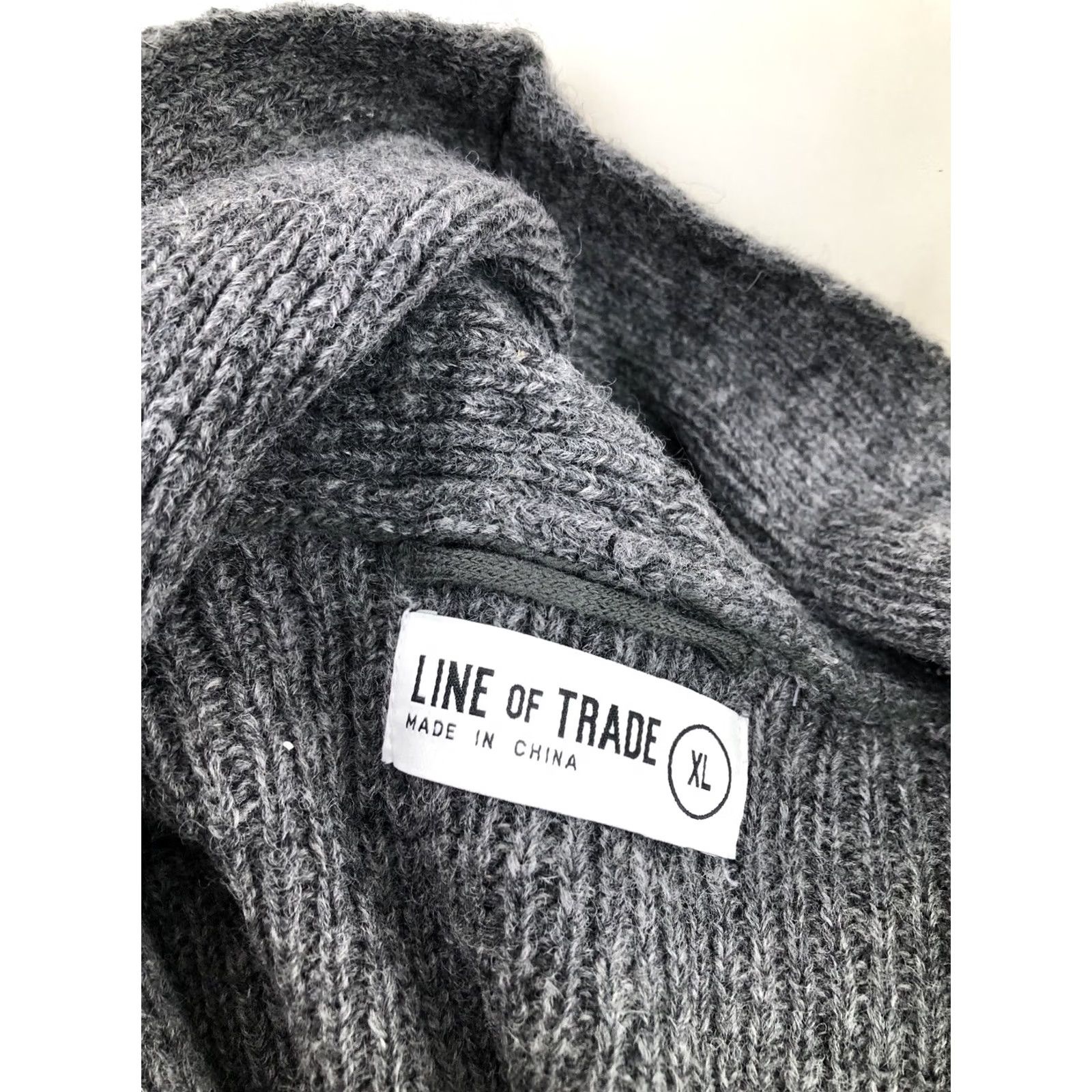 Vintage Line Of Trade Sweater Mens XL Gray NEW UNWORN Cardigan SHETLAND WOOL Size US XL / EU 56 / 4 - 4 Thumbnail