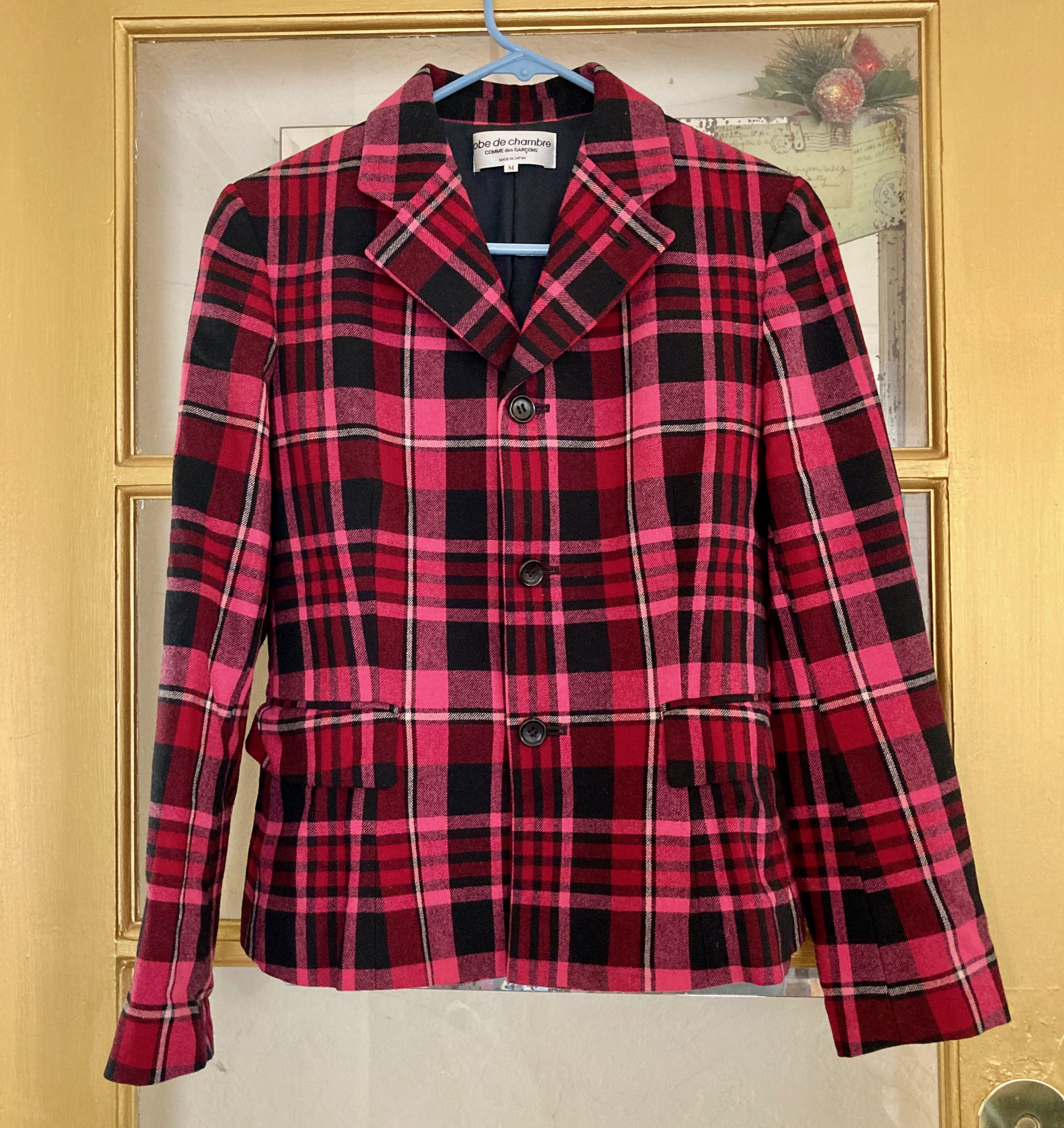 Comme des Garcons Robe de Chambre pink tartan wool skirt suit Size M / US 6-8 / IT 42-44 - 2 Thumbnail