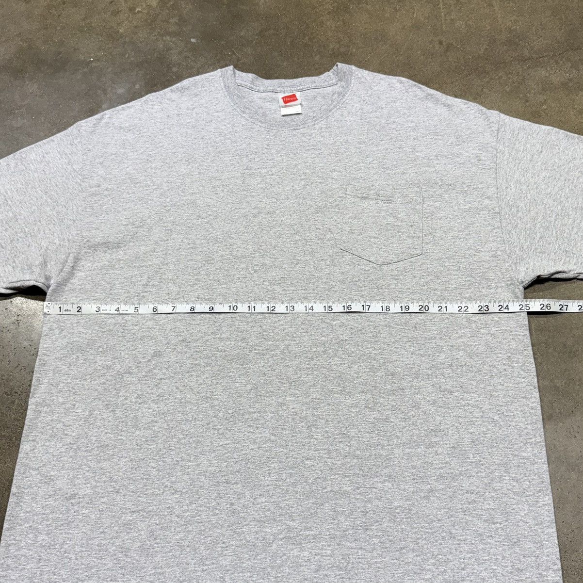 Hanes Vintage Hanes Pocket Tee XL Gray Heavyweight Size US XL / EU 56 / 4 - 5 Thumbnail