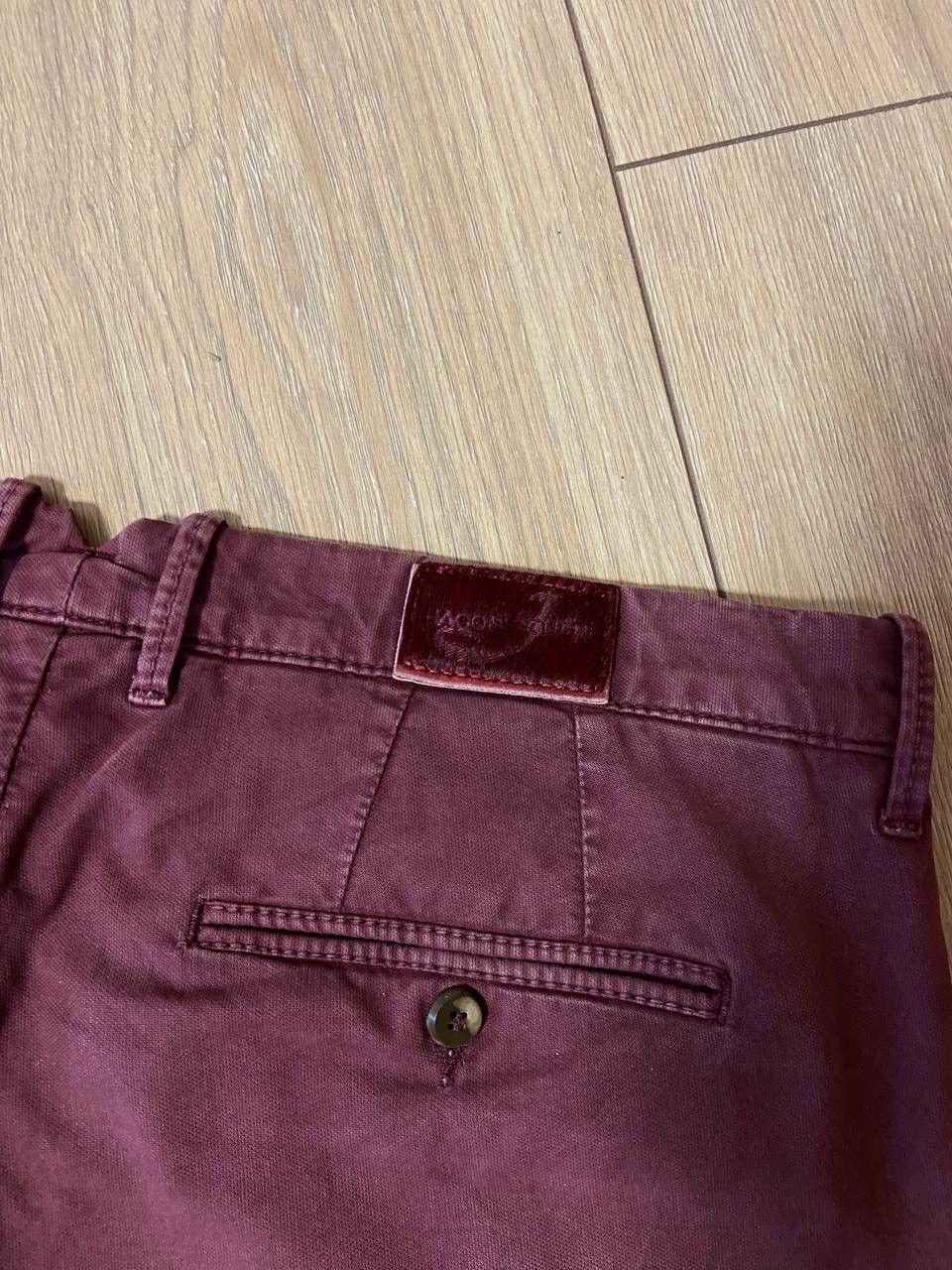 Jacob Cohen Jacob Cohen Light Washed Burgundy Bobby Model Pants Size US 35 - 6 Thumbnail