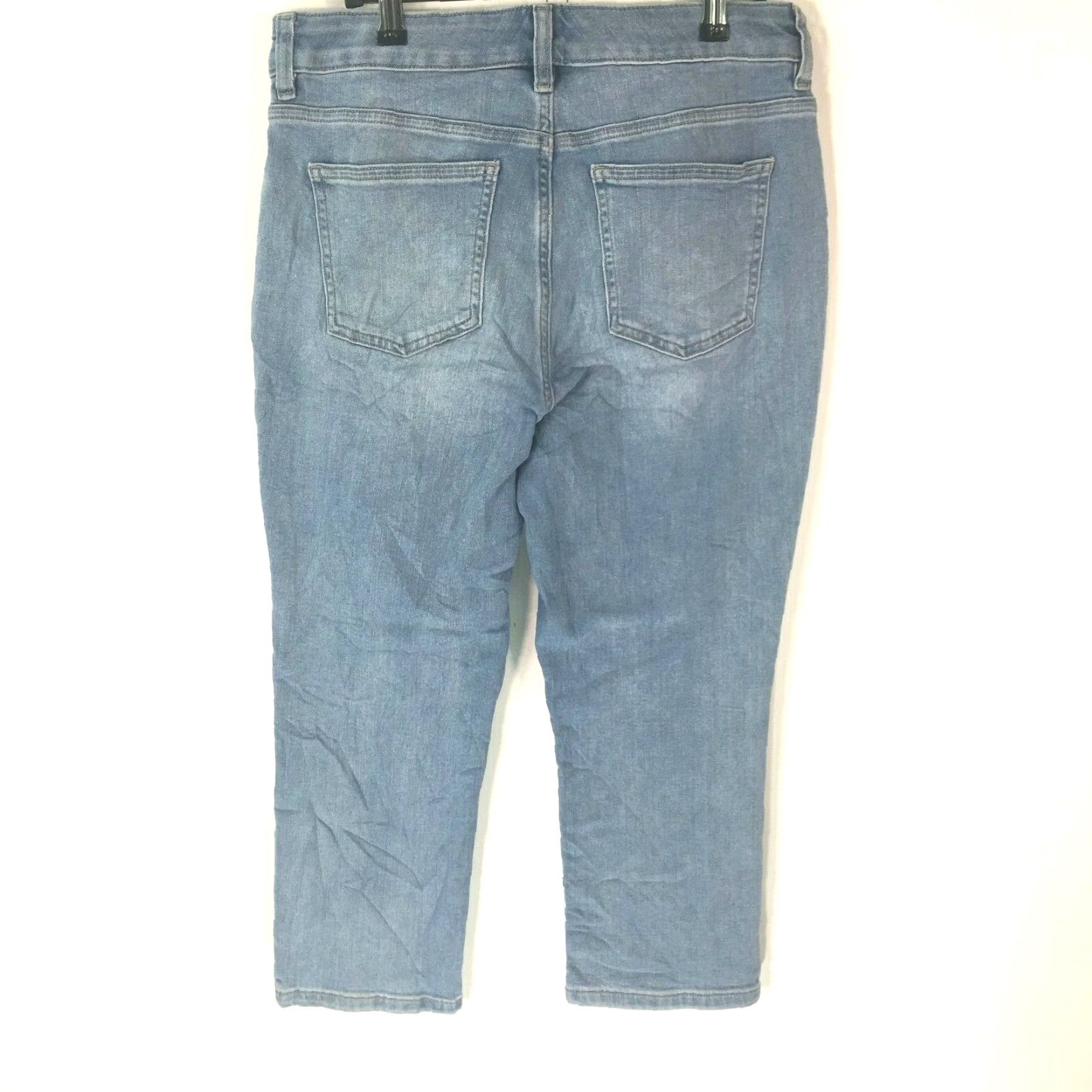 Chaps Chaps Jeans Womens Casual Regular Ankle Denim Blue Size 6 Slim Fit Stretch Mid Rise 21 Inseam 4 Pockets Blue Denim Straight Leg Casual Jeans Womens Size 28" / US 6 / IT 42 - 2 Thumbnail