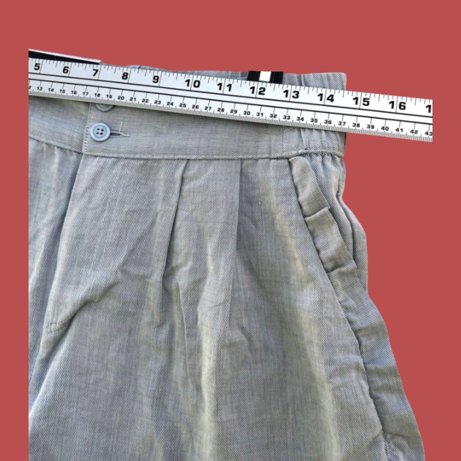 Other Who What Wear - Women's Cotton Shorts Ruffle Edge - Light Bl Size 28" / US 6 / IT 42 - 3 Thumbnail