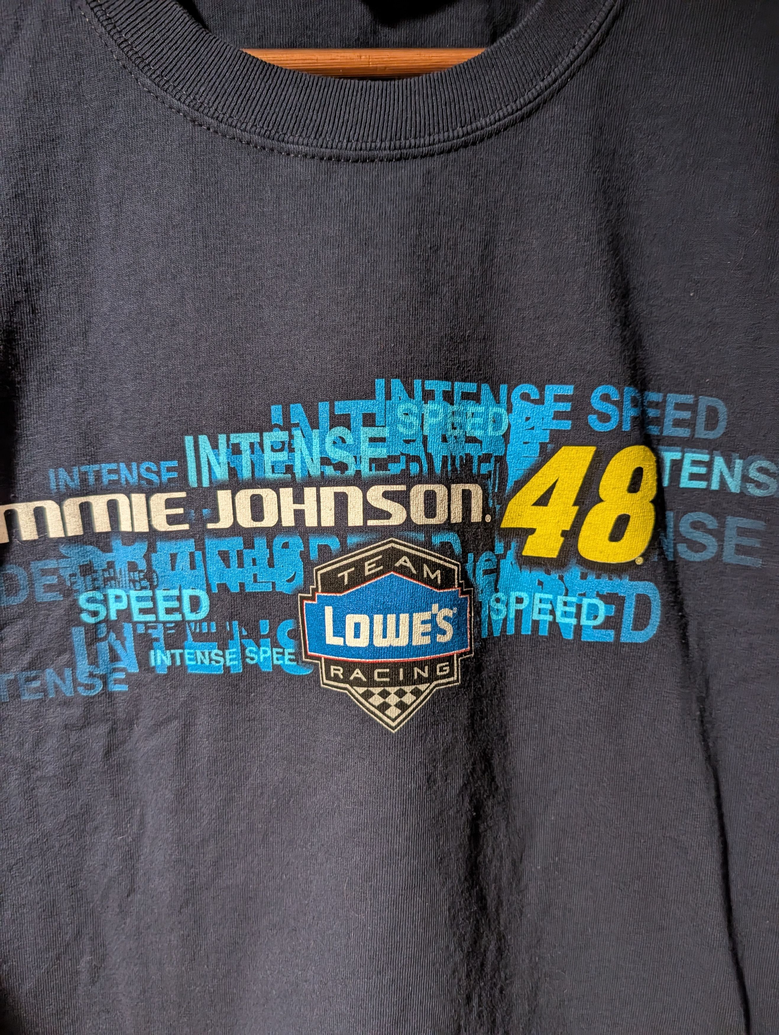NASCAR Vtg Jimmie Johnson NASCAR Racing Graphic T-Shirt Lowe's #48 Size US XXL / EU 58 / 5 - 4 Thumbnail