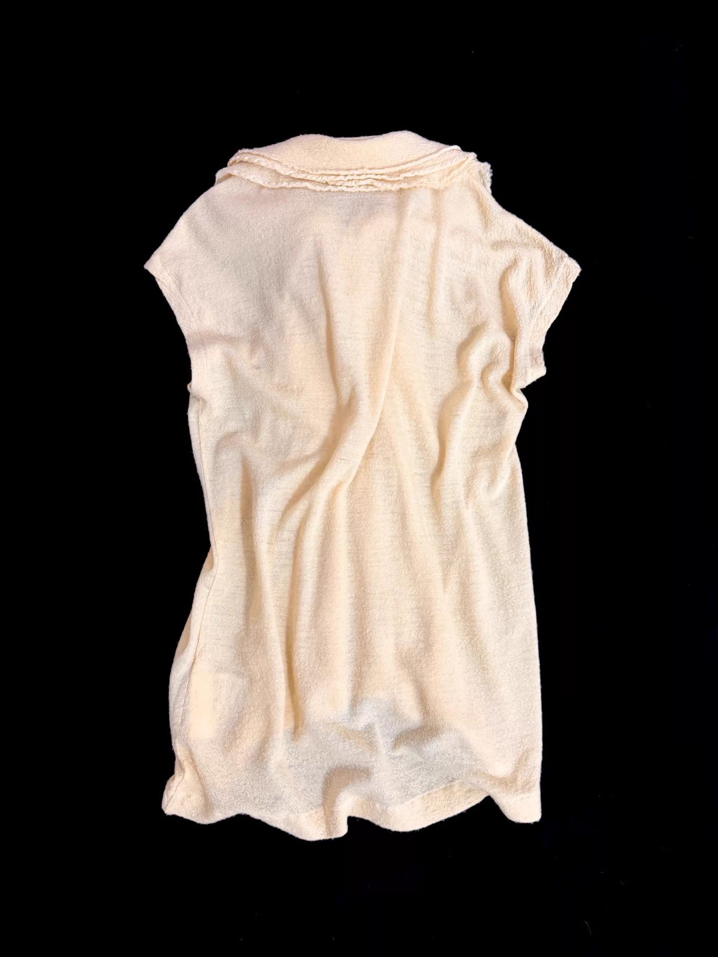 Comme des Garcons Comme des Garçons Layered Ruffle Wool Top Beige Size ONE SIZE - 3 Thumbnail