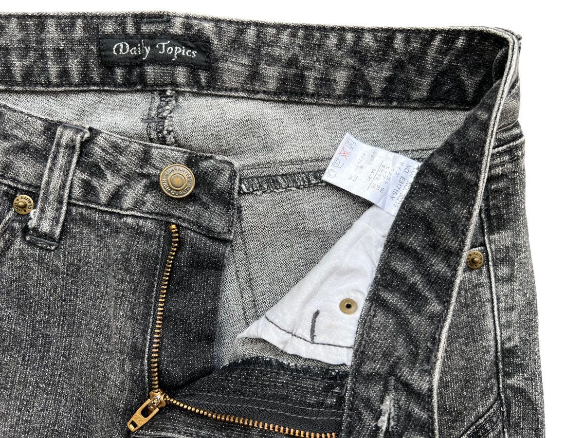 Japanese Brand Flare💥 Daily Topic Patchwork Black Bootcut Pants Jeans 29x29 Size 29" - 8 Thumbnail