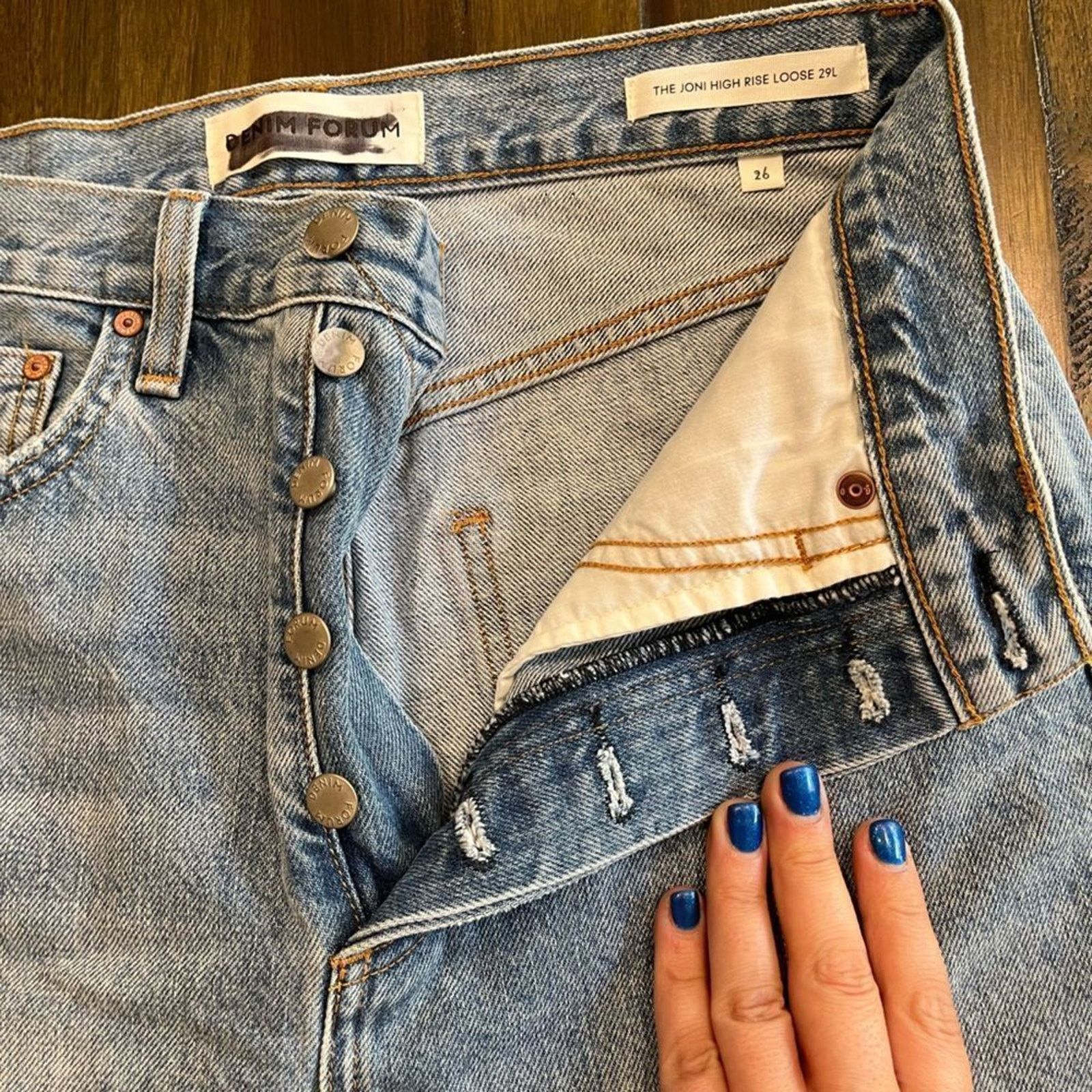 Vintage Denim Forum Aritzia Joni High Rise Loose Jeans - Size 26 Size 26" / US 2 / IT 38 - 11 Thumbnail