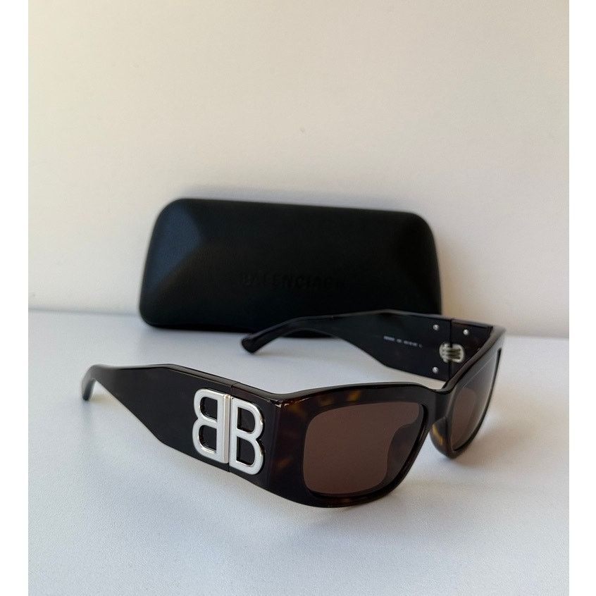 Balenciaga NEW Balenciaga BB0360S Bossy Sunglasses in Havana Brown Size ONE SIZE - 1 Thumbnail
