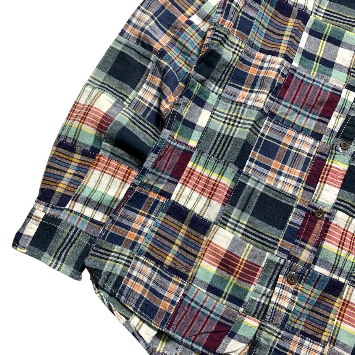 Vintage Thruxton Multi Plaid Patchwork Flannel Shirt Size US M / EU 48-50 / 2 - 2 Thumbnail