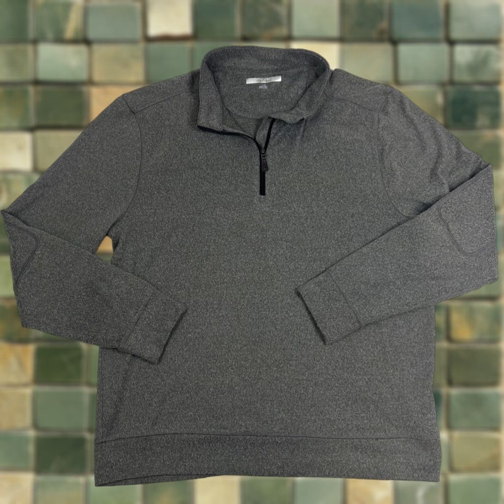 Vintage Greg Norman Sweatshirt Mens L Large Gray Half Zip Mock Neck Golf Cover Up Size US L / EU 52-54 / 3 - 1 Thumbnail