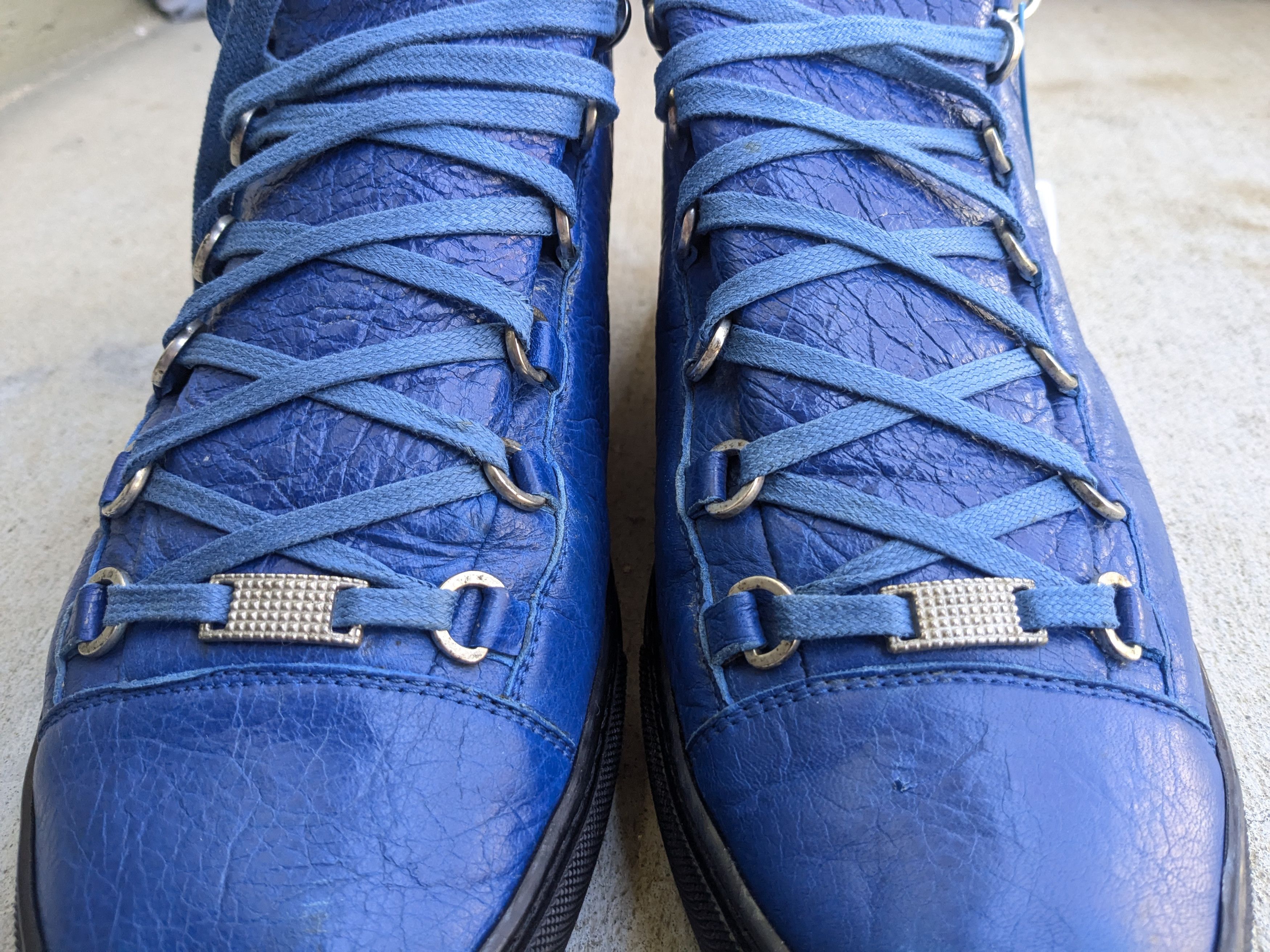 Balenciaga Balenciaga Arena Blue Black 13 Leather High Tops Size US 13 / EU 46 - 2 Thumbnail